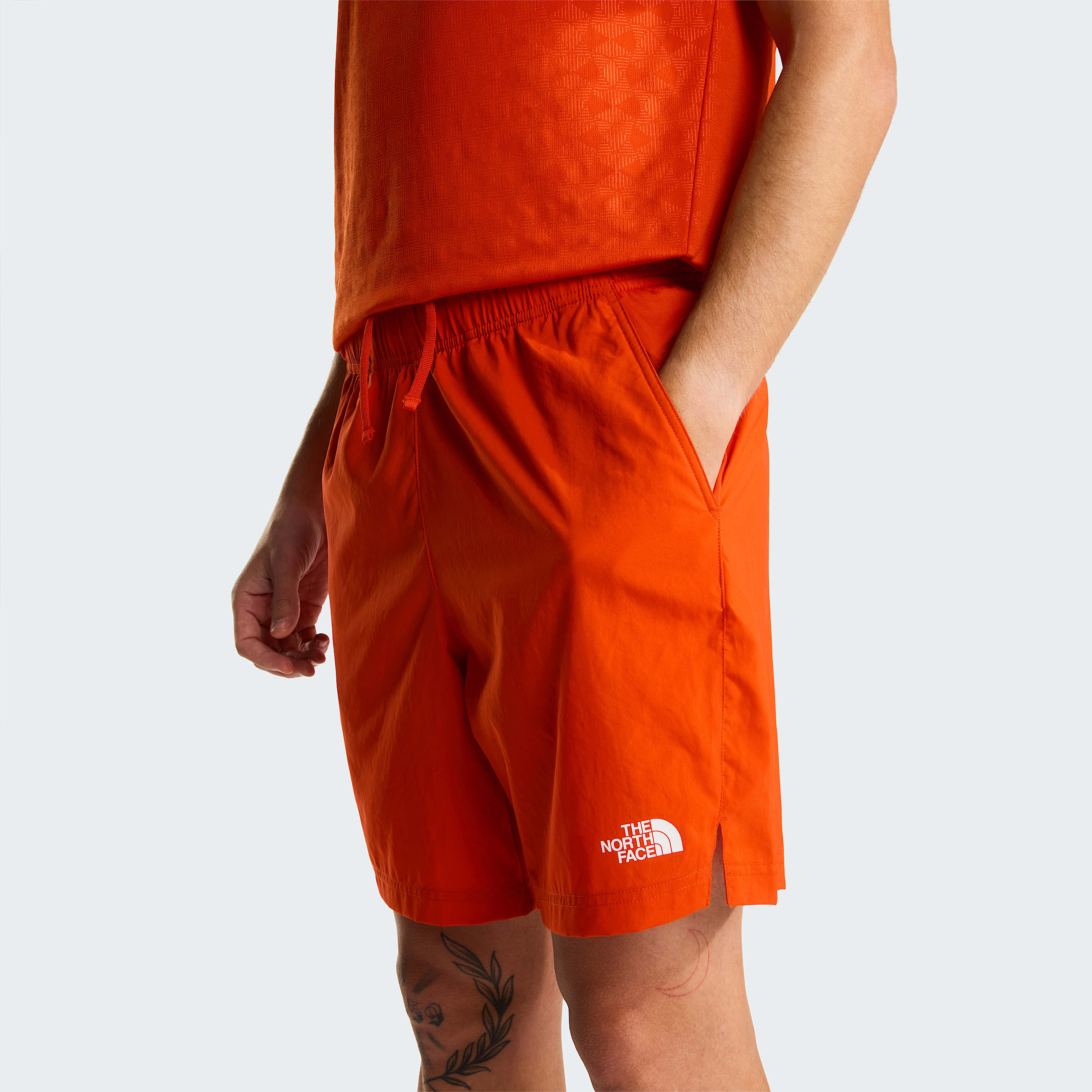 Mens 247 7 Shorts TNF Lava Red ALT5