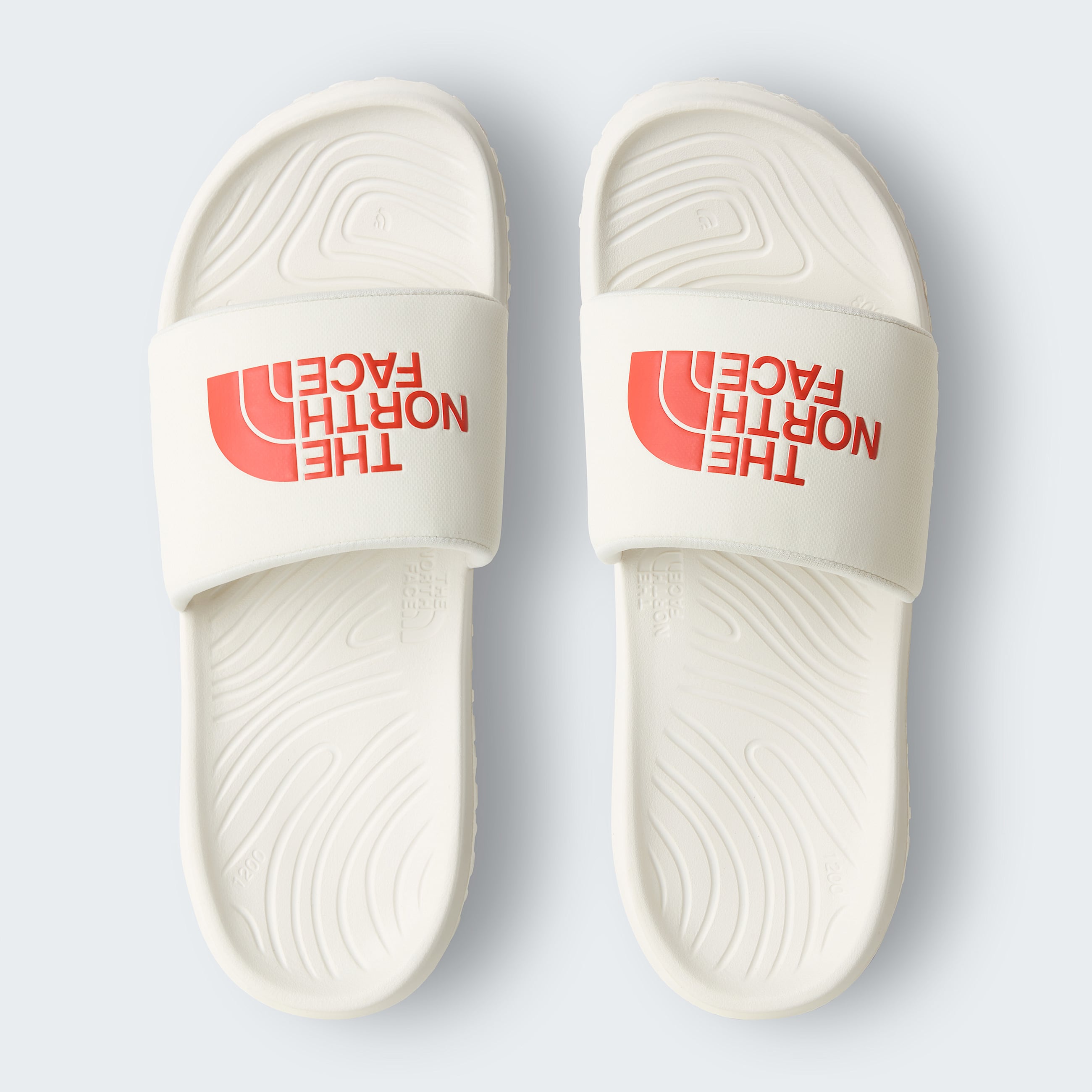 Mens Never Stop Cush Slides TNF White DuneLava Red ALT1