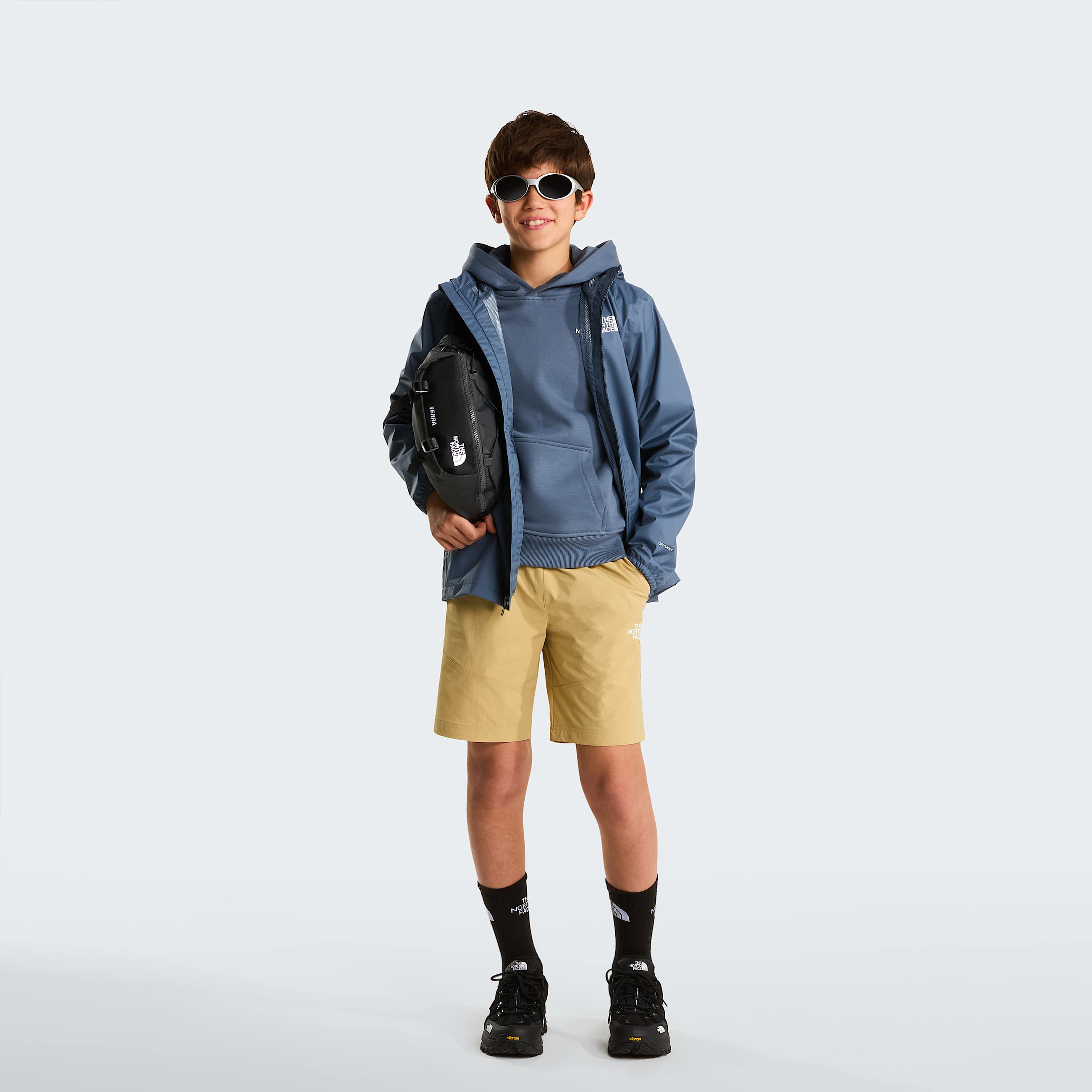 Teens Zipline Rain Jacket TNF Granite Grey ALT1