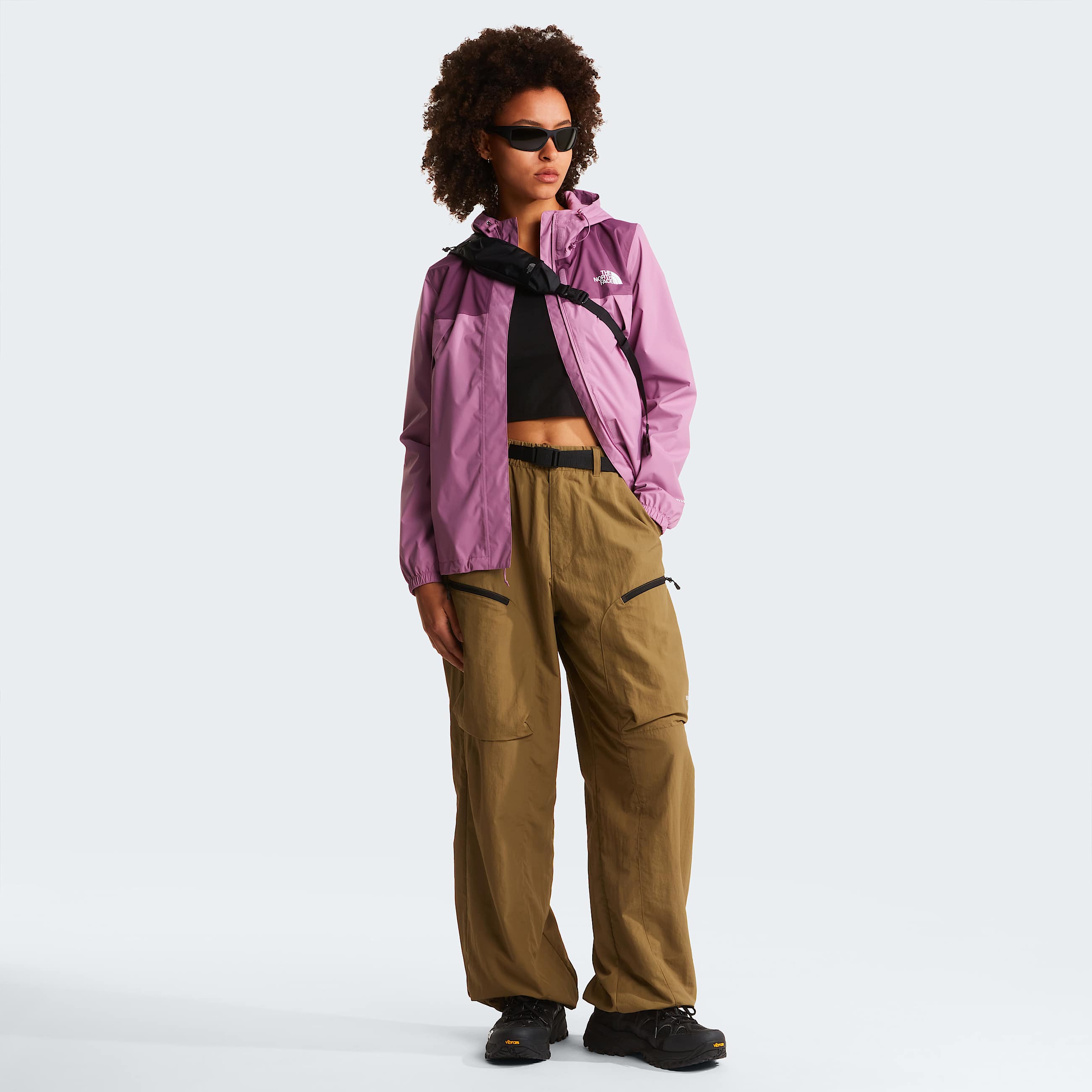 Womens Antora Rain Jacket TNF Hushed LavenderChroma Purple ALT1