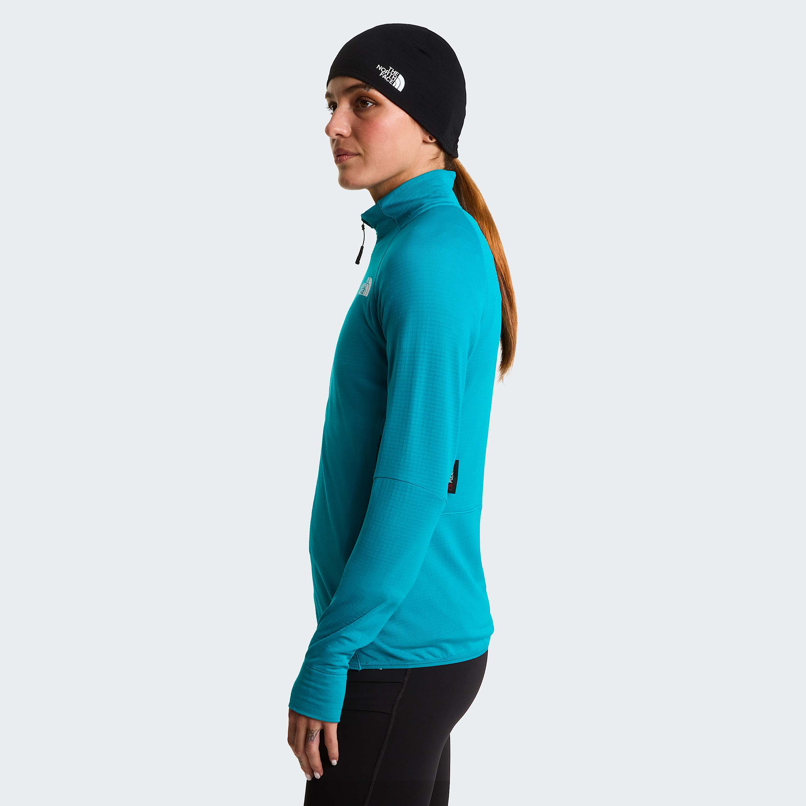 Giacca con cappuccio Bolt Polartec Power Grid da donna TNF Deep Teal ALT2