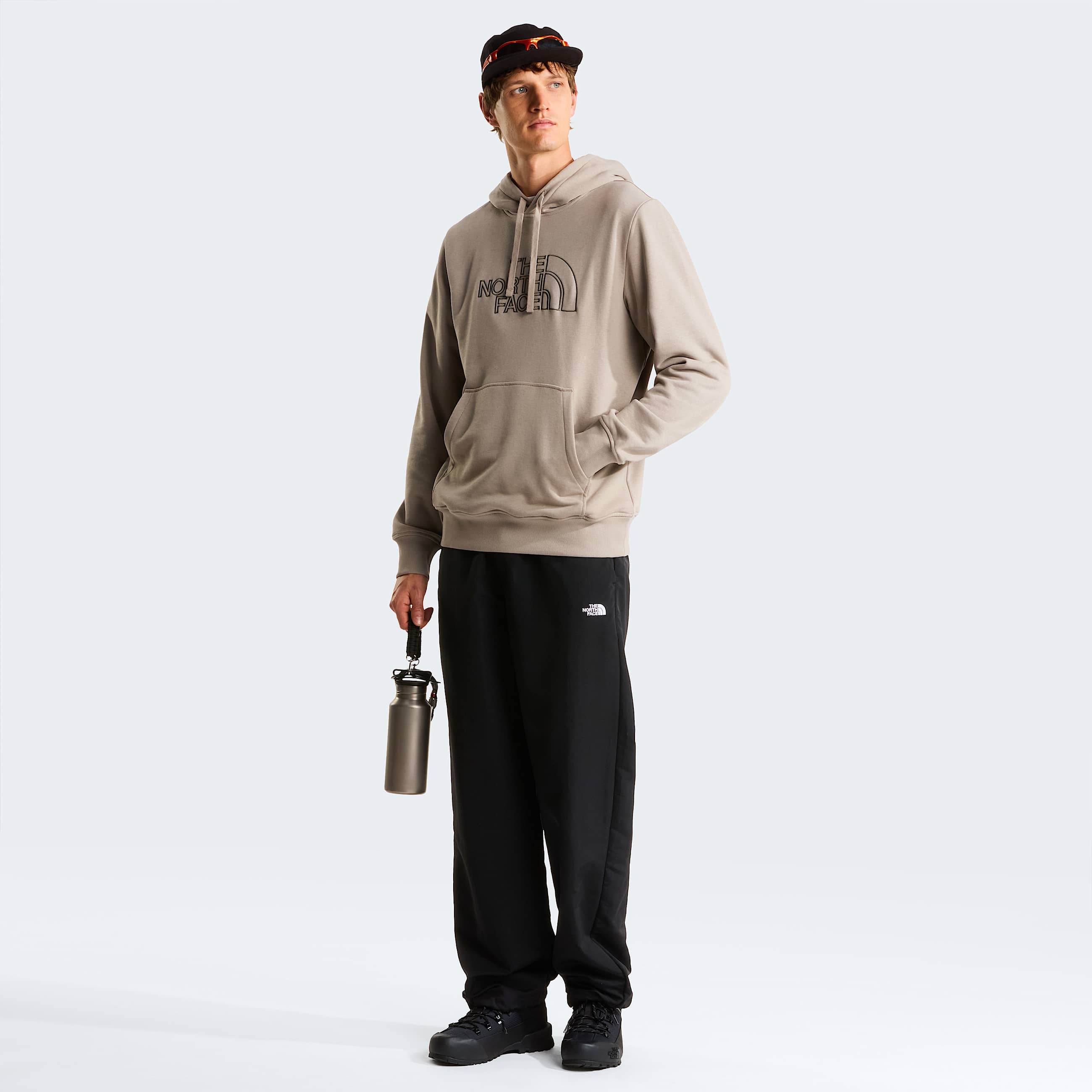 Mens Drew Peak Light Hoodie TNF Stone SlabNew Taupe Green ALT1