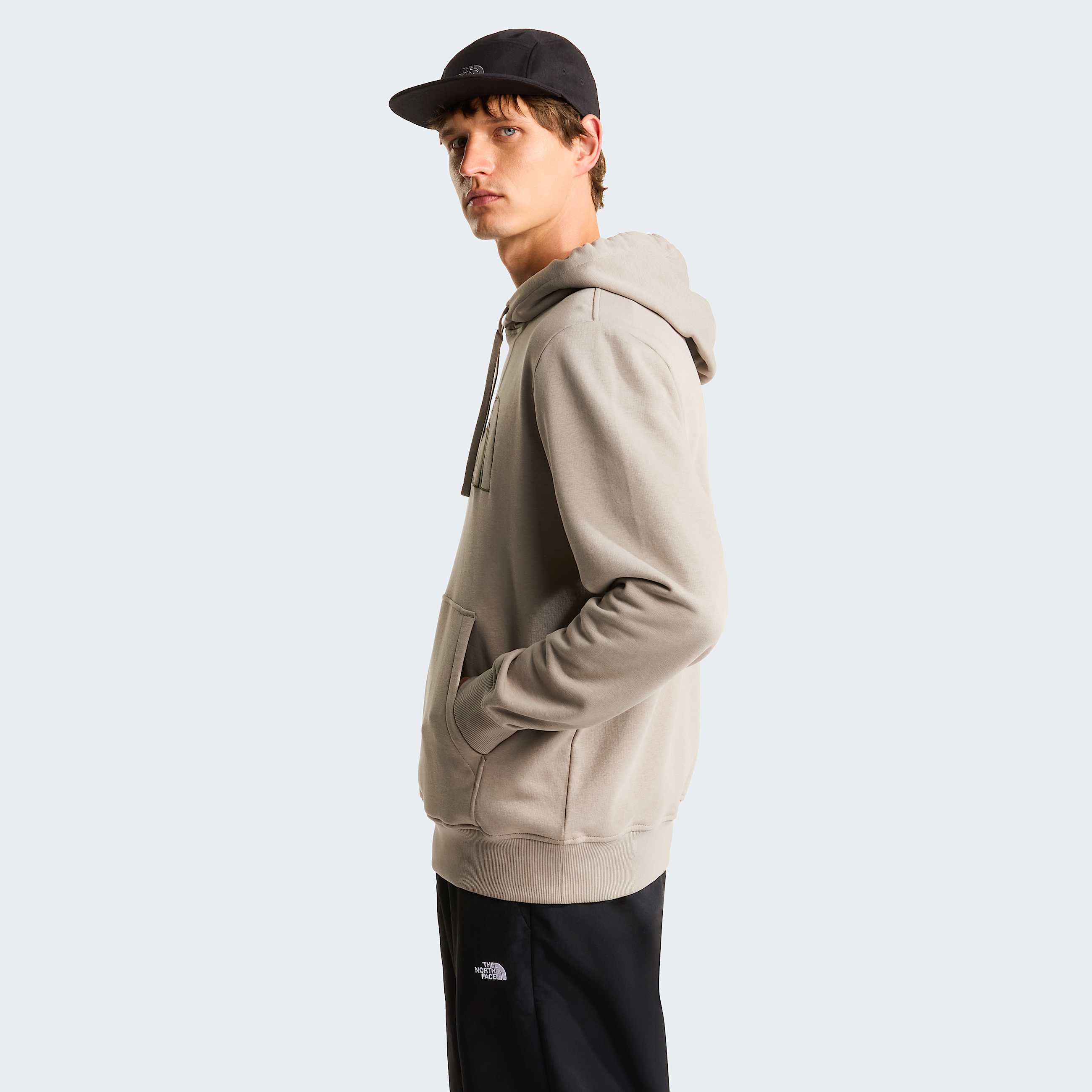 Mens Drew Peak Light Hoodie TNF Stone SlabNew Taupe Green ALT2