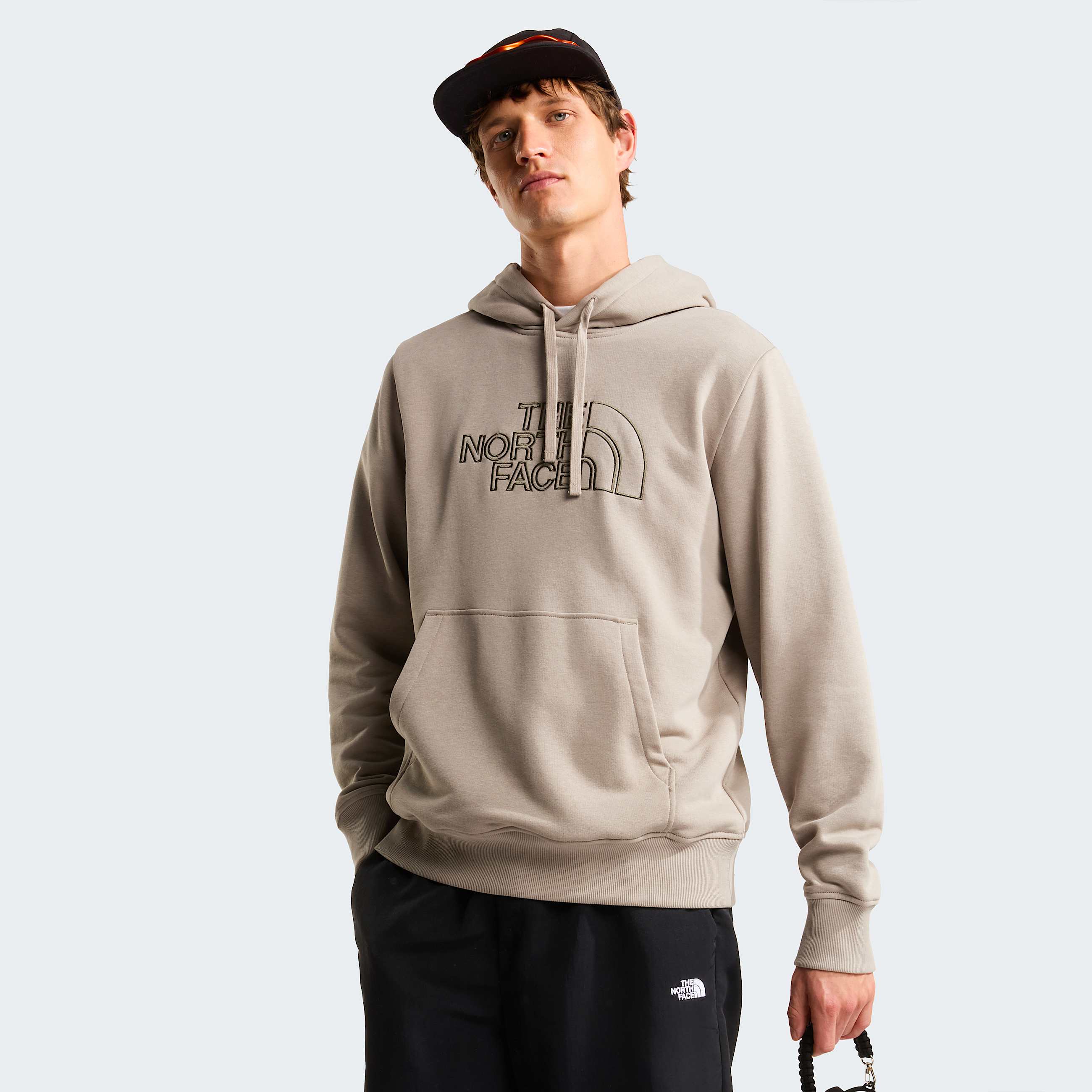 Mens Drew Peak Light Hoodie TNF Stone SlabNew Taupe Green ALT3
