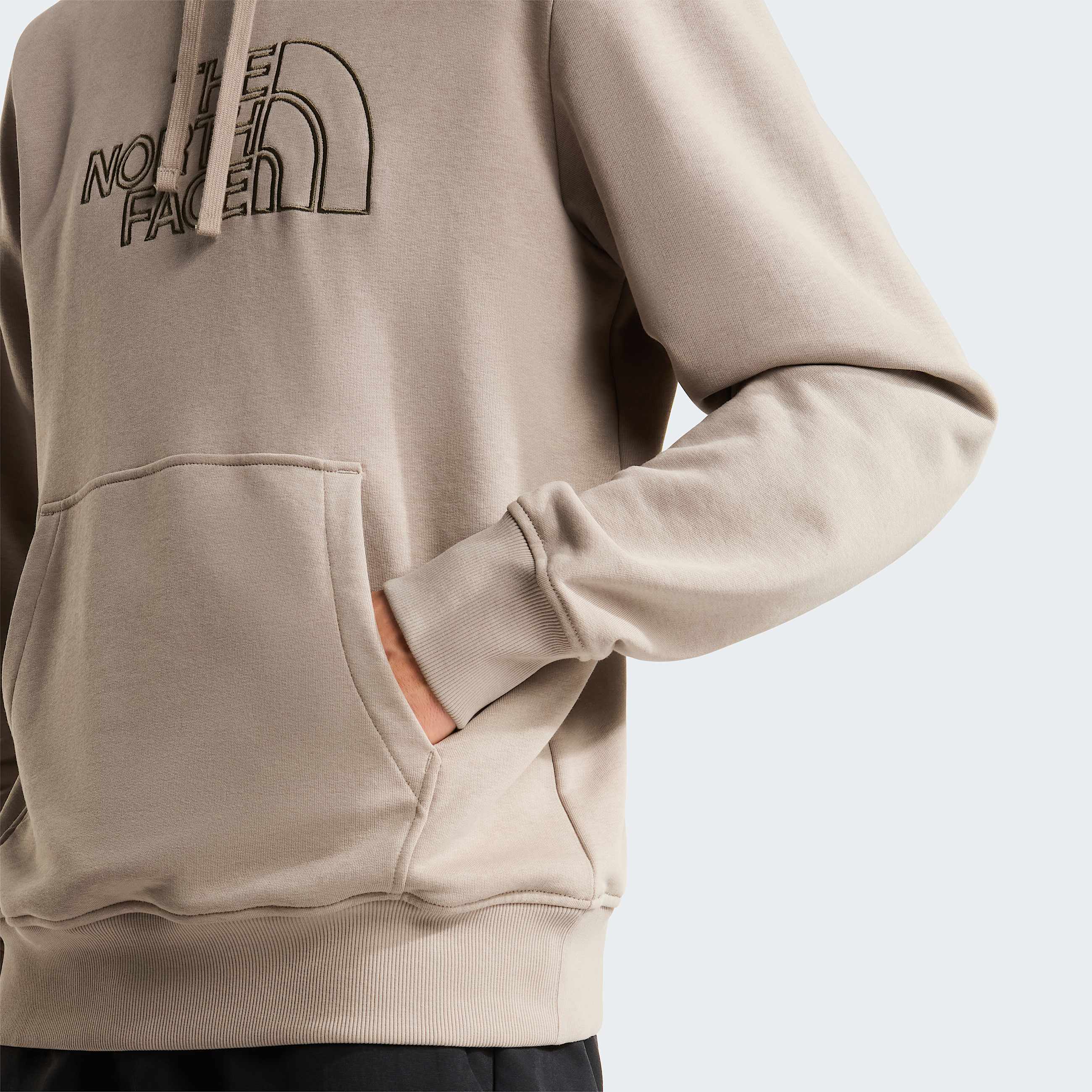 Mens Drew Peak Light Hoodie TNF Stone SlabNew Taupe Green ALT5