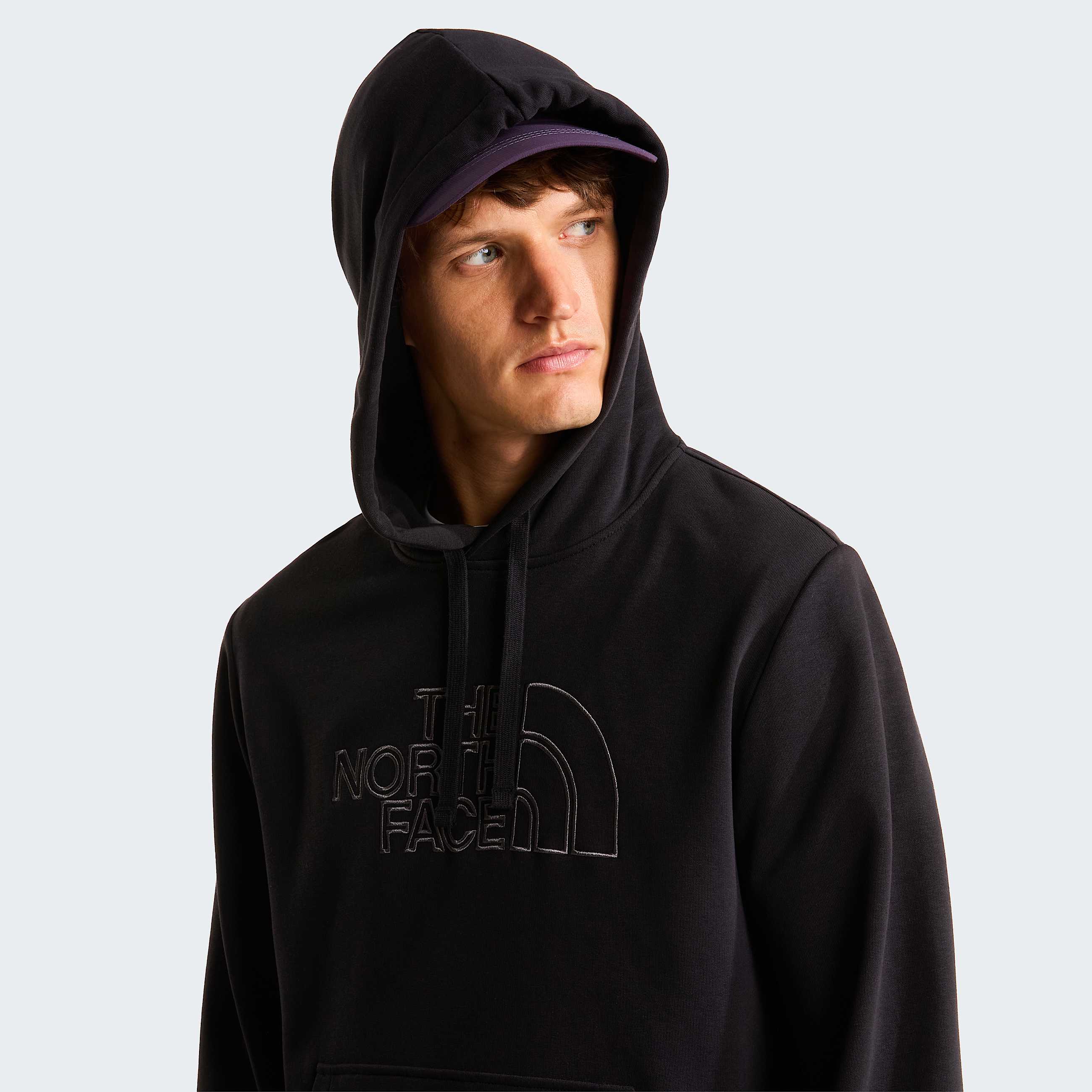 Mens Drew Peak Light Hoodie TNF TNF BlackAnthracite Grey ALT4