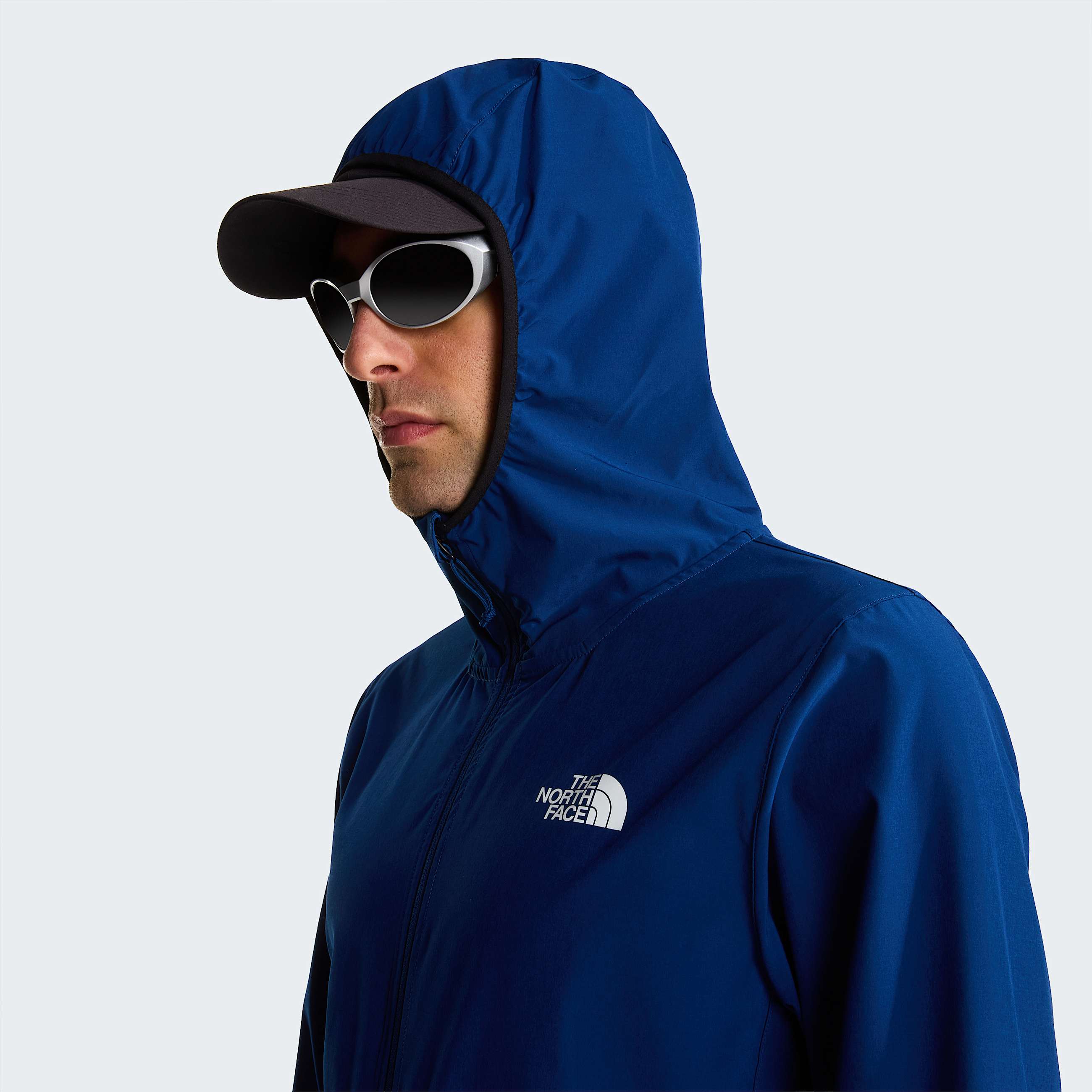 Mens 247 Woven Hooded Jacket TNF Estate Blue ALT5