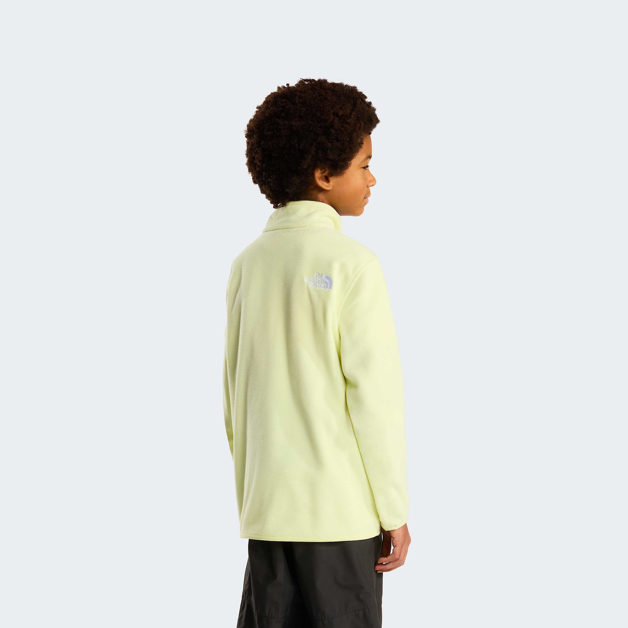 Glacierfleece met kwartrits voor tieners TNF Lemon Mist ALT3