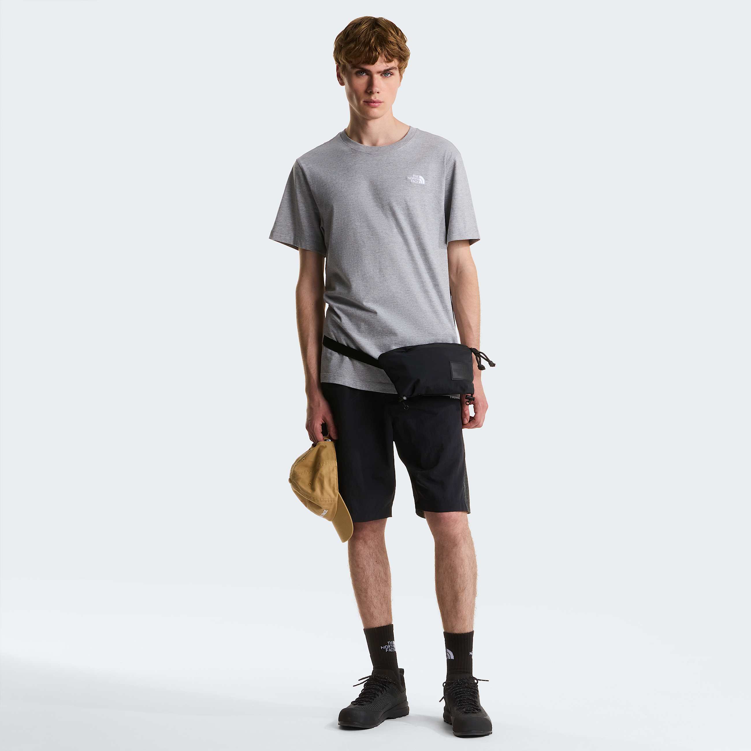 Mens Evolution Simple Dome Regular TShirt TNF TNF Pale Grey Heather ALT1