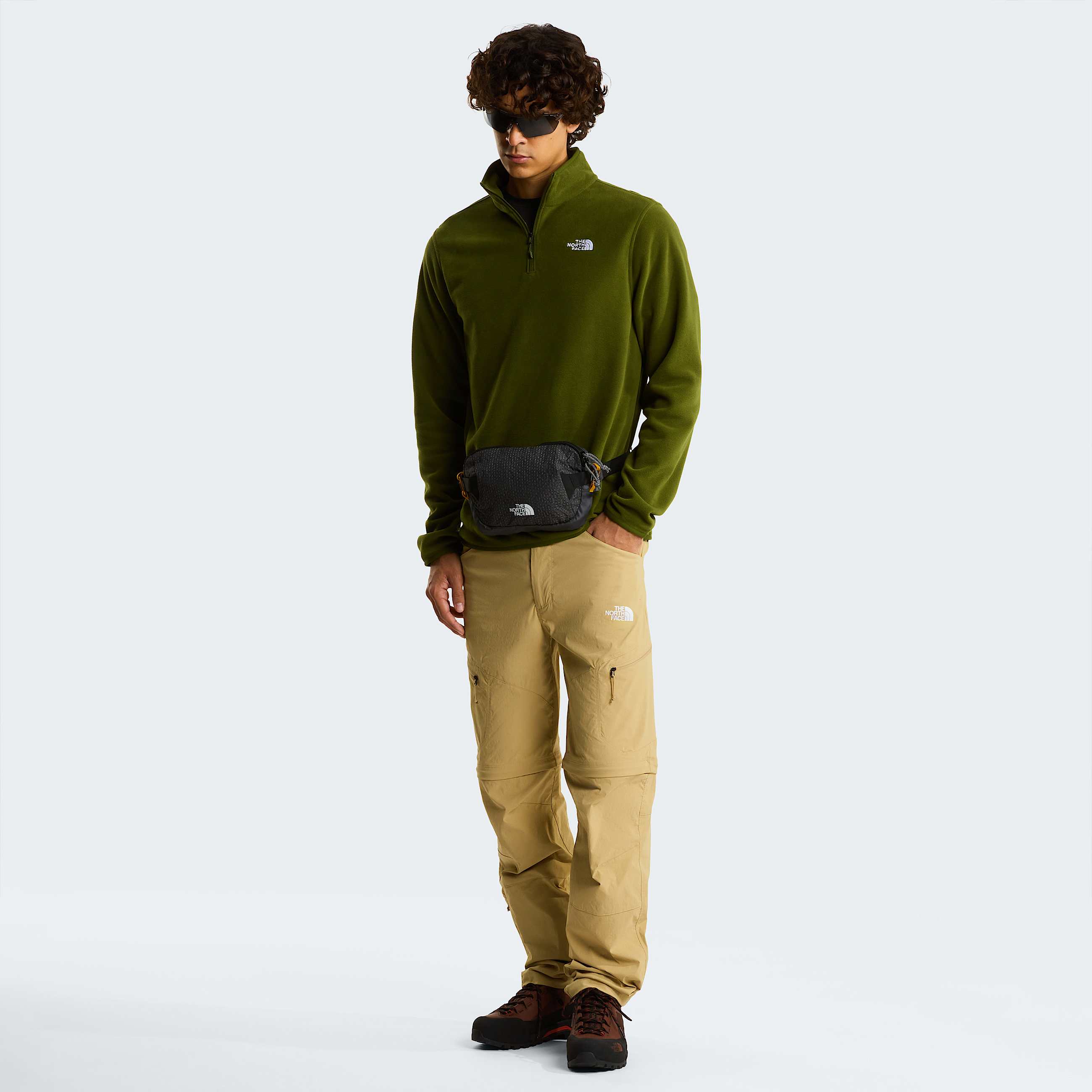 Pile Glacier con cerniera a 14 da uomo TNF Woodland Green ALT1