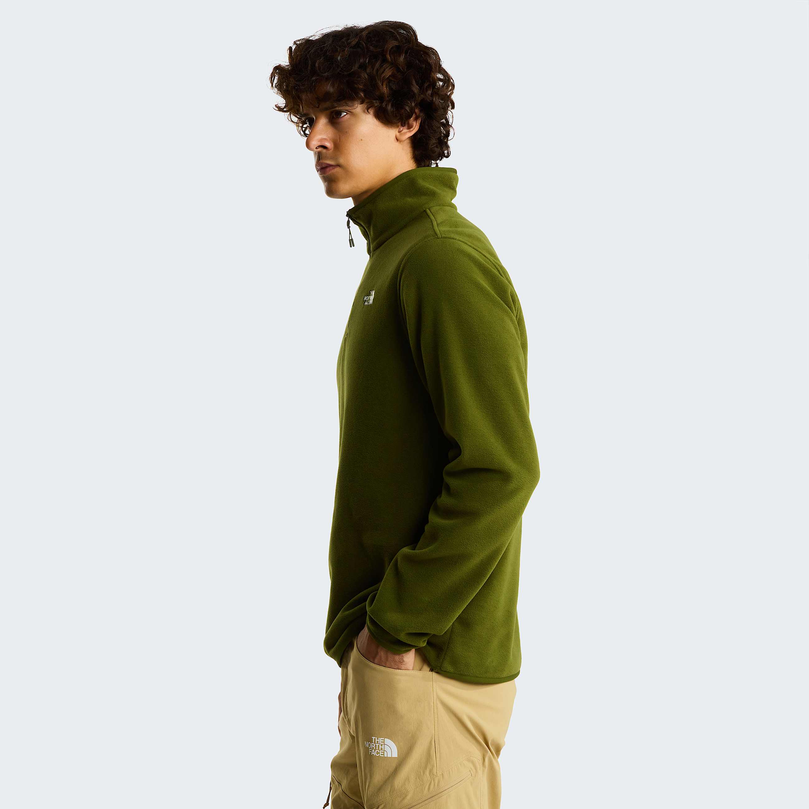 Pile Glacier con cerniera a 14 da uomo TNF Woodland Green ALT2