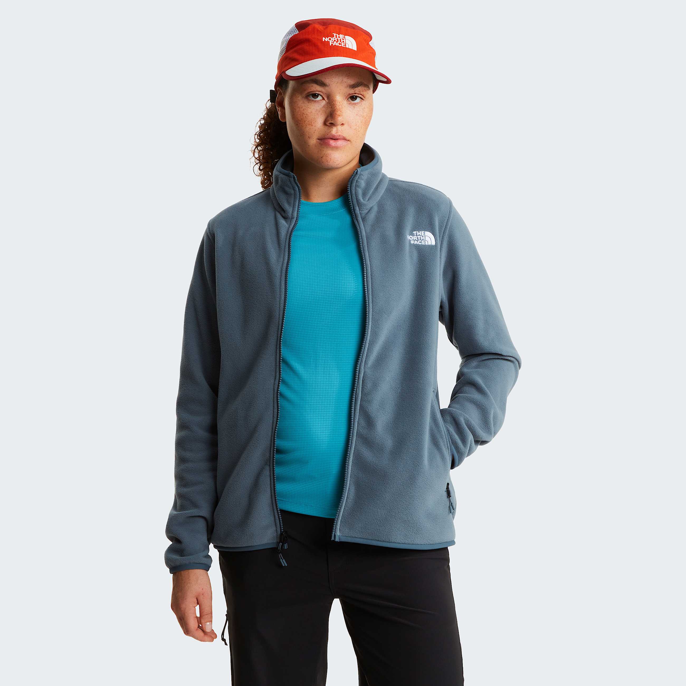 Glacier Fleece mit durchgehendem RV fr Damen TNF Granite Grey ALT4