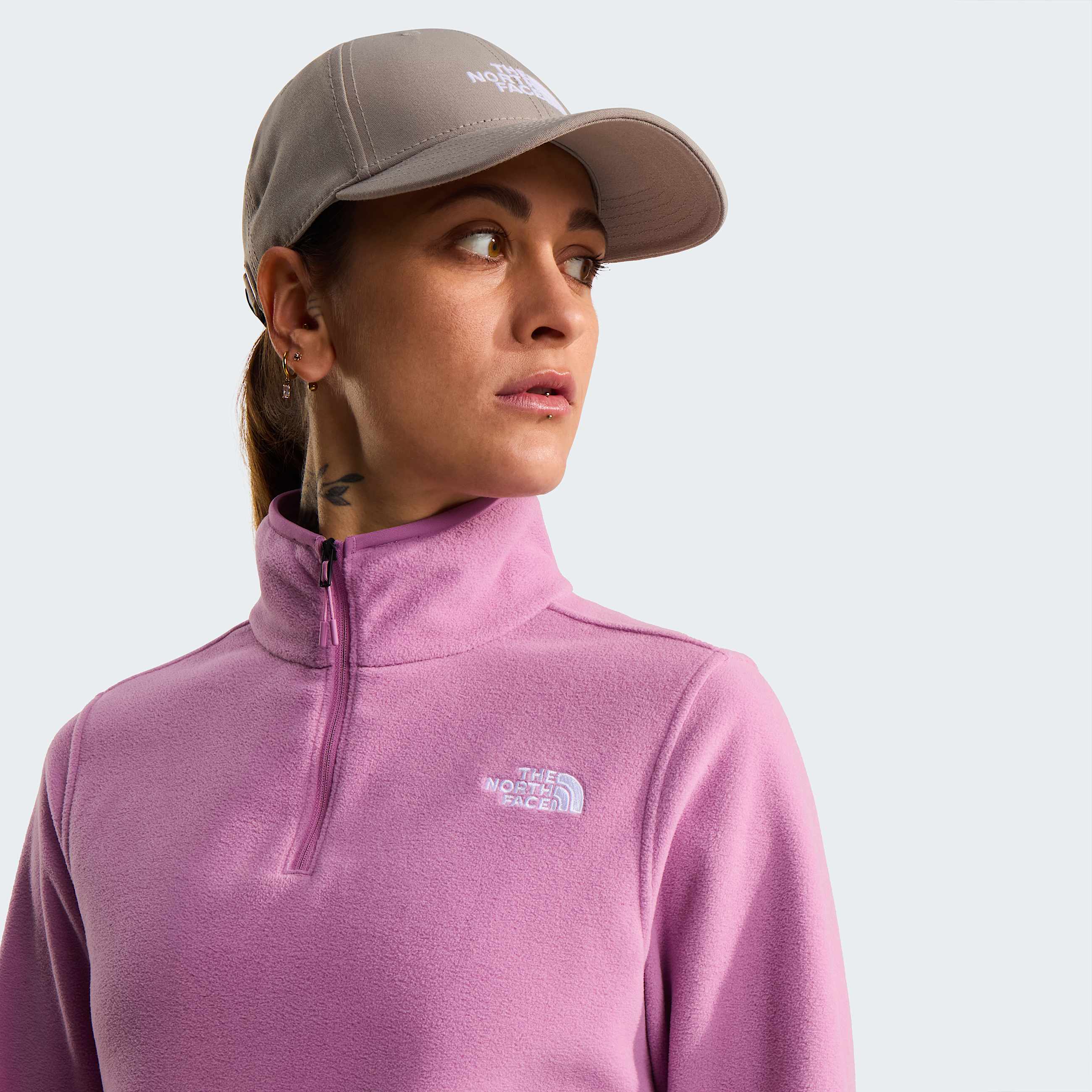 Womens Glacier 14 Zip Fleece TNF Hushed Lavender ALT4