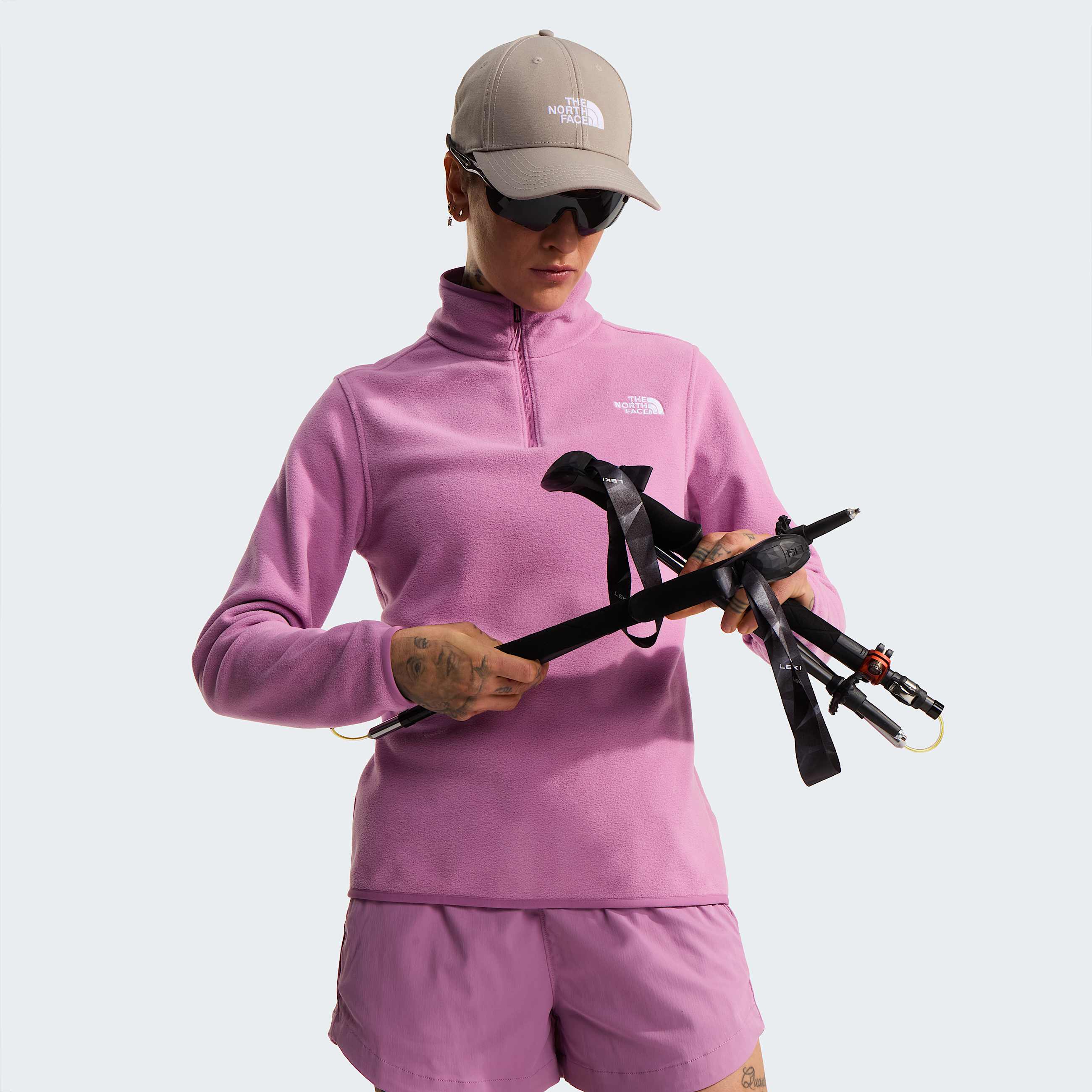 Womens Glacier 14 Zip Fleece TNF Hushed Lavender ALT5