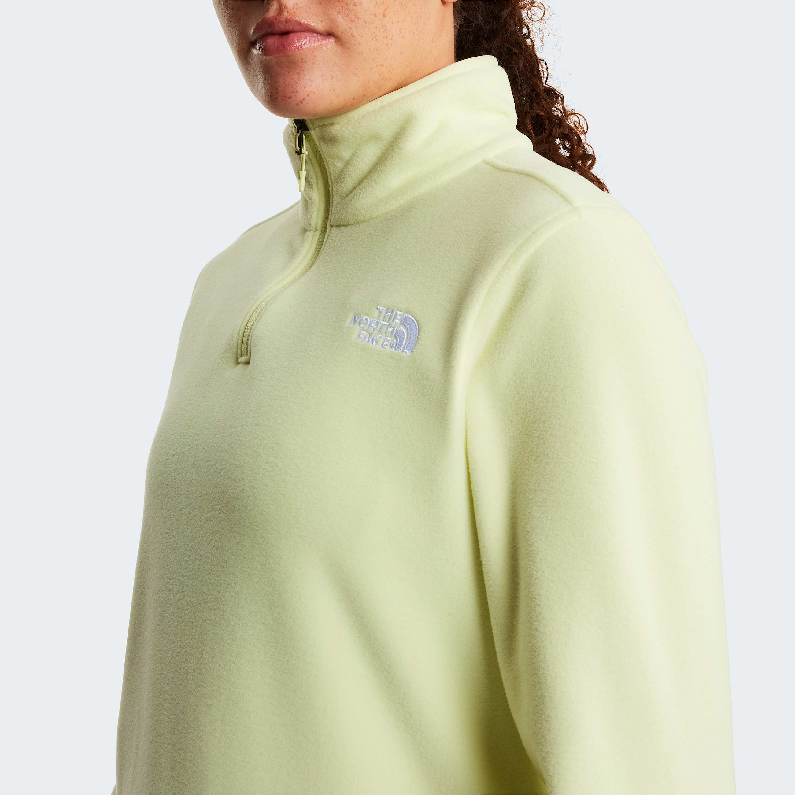 Womens Glacier 14 Zip Fleece TNF Lemon Mist ALT4