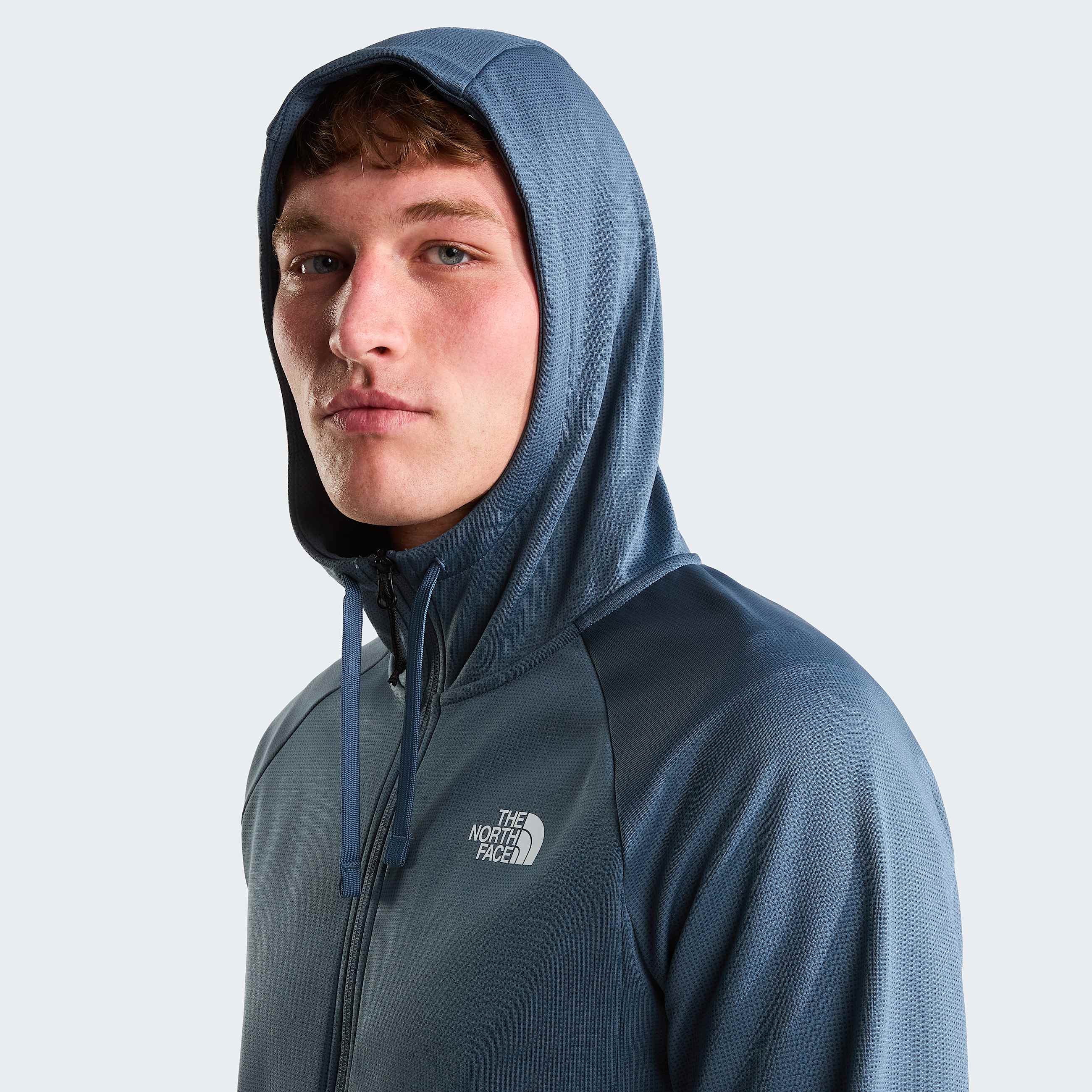 Mens Reaxion 20 FullZip Hooded Jacket TNF Granite Grey Dark Heather ALT5