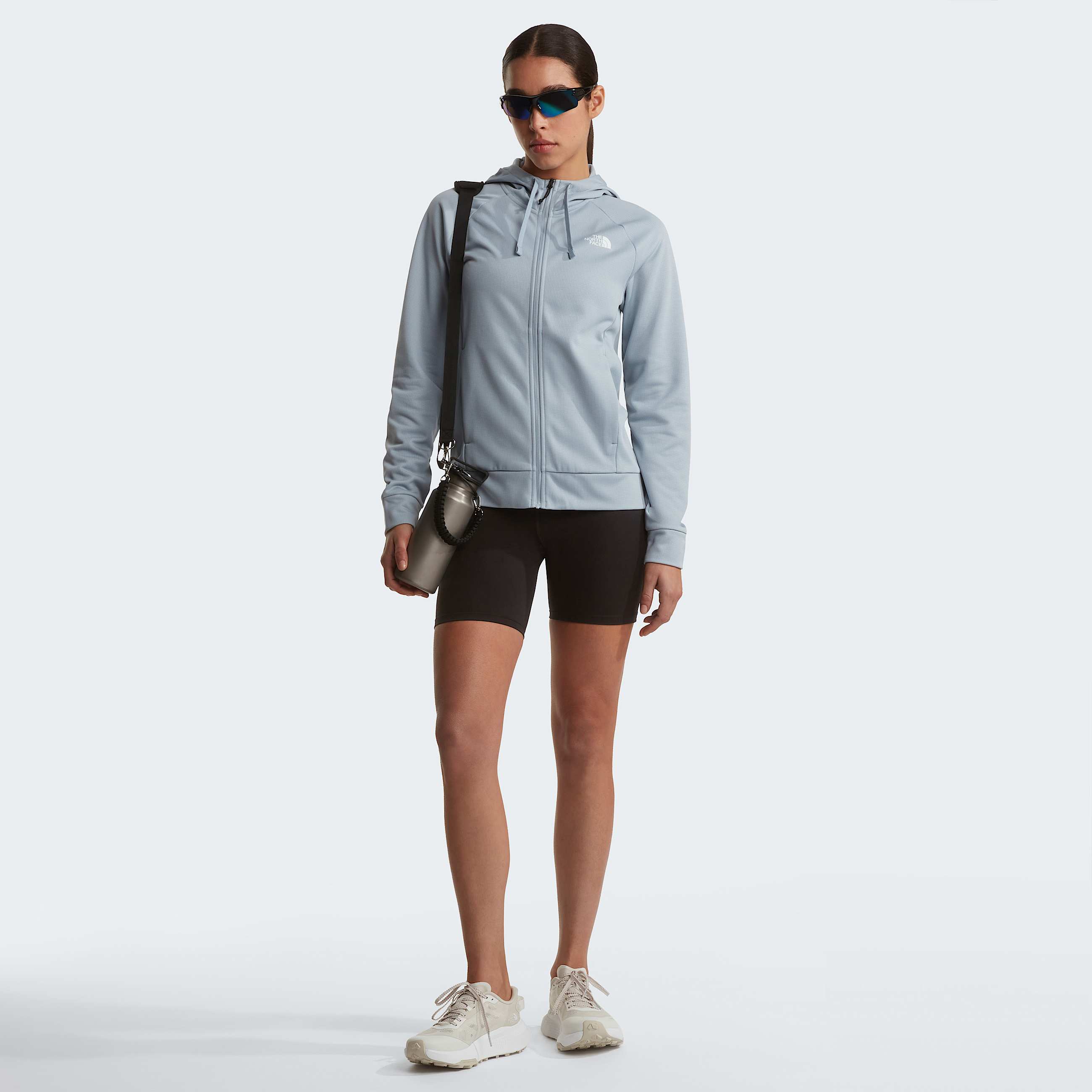 Reaxion 20jas met capuchon en volledige rits voor dames TNF Frost Grey Dark Heather ALT1