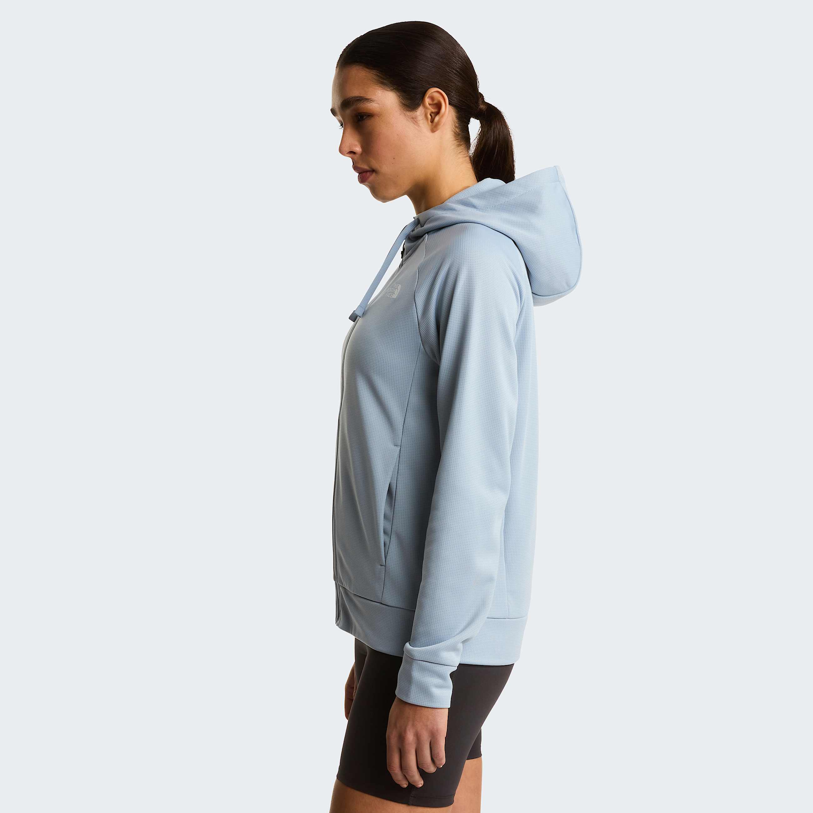 Reaxion 20jas met capuchon en volledige rits voor dames TNF Frost Grey Dark Heather ALT2