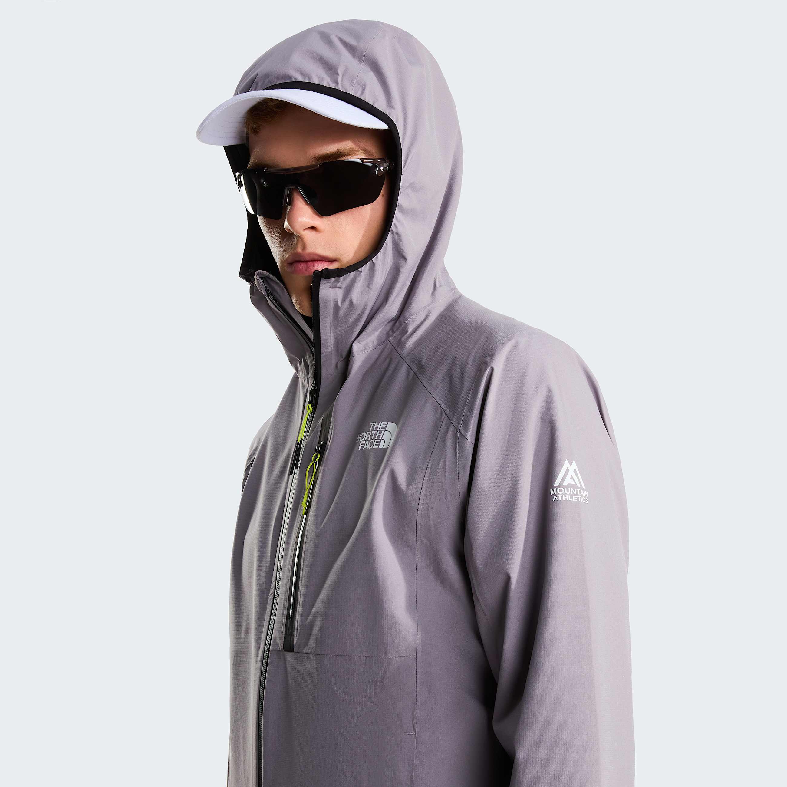 Mens Mountain Athletics Rainlit Hooded Jacket TNF Transcendent Grey ALT5