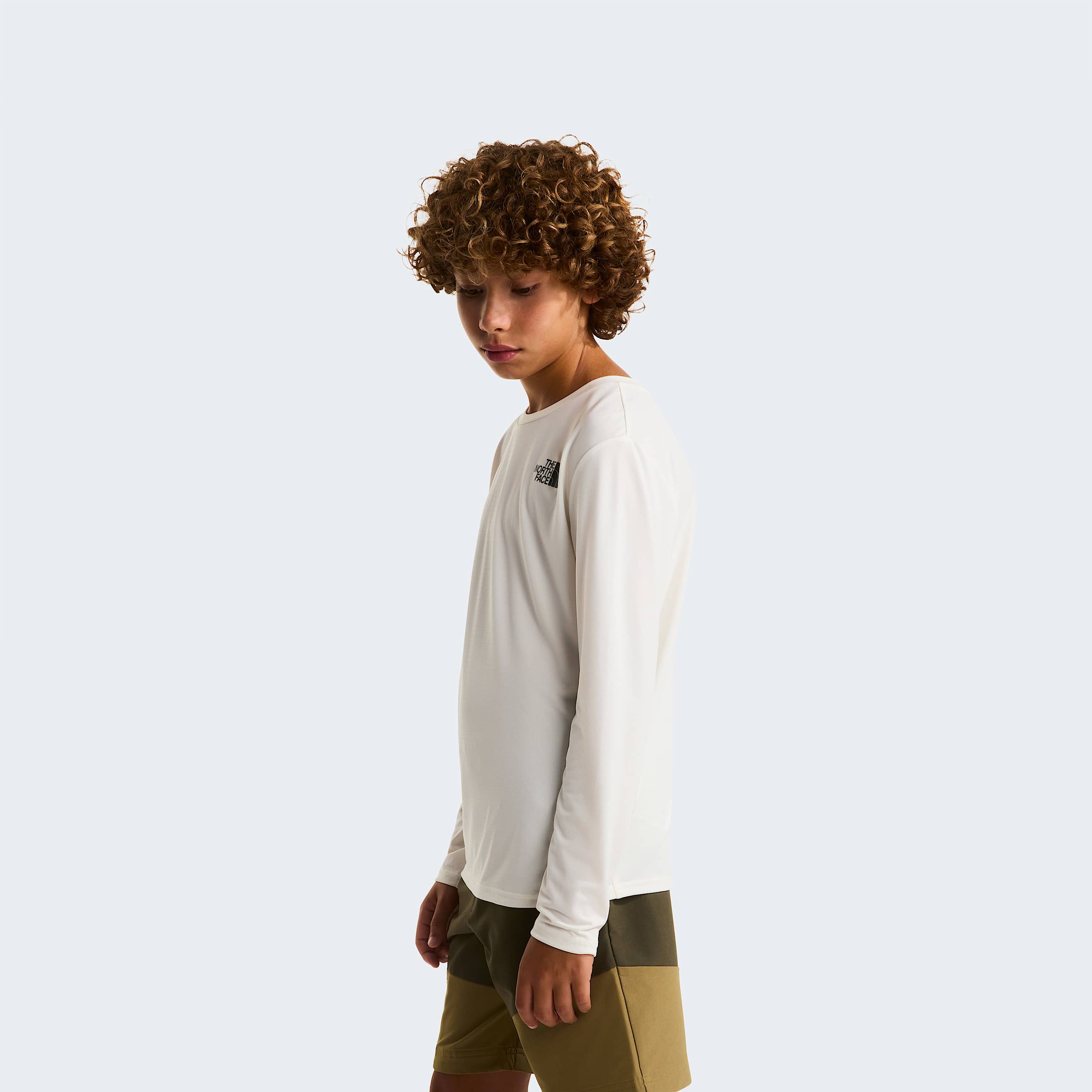 Teens 247 LongSleeve TShirt TNF White Dune ALT2