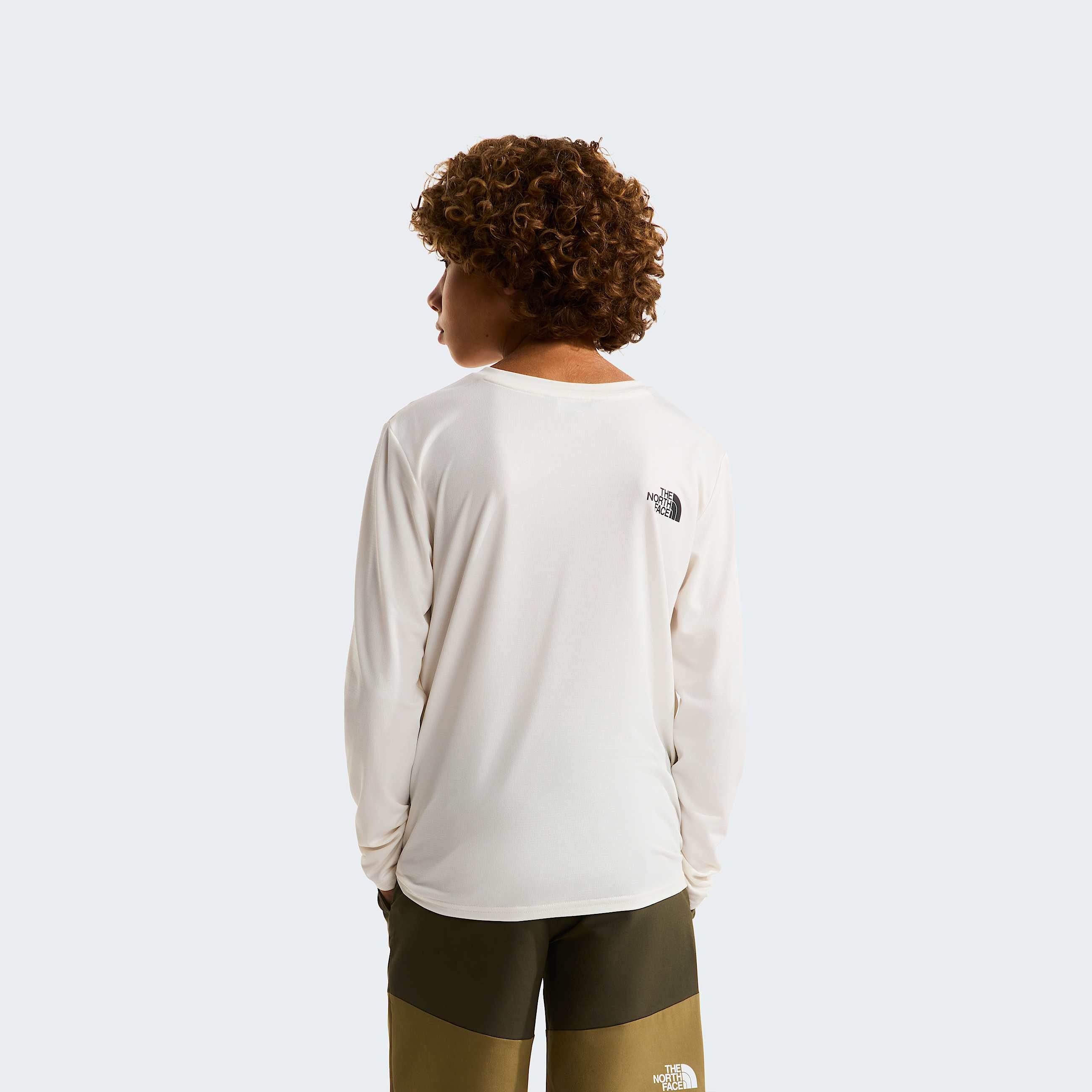 Teens 247 LongSleeve TShirt TNF White Dune ALT3