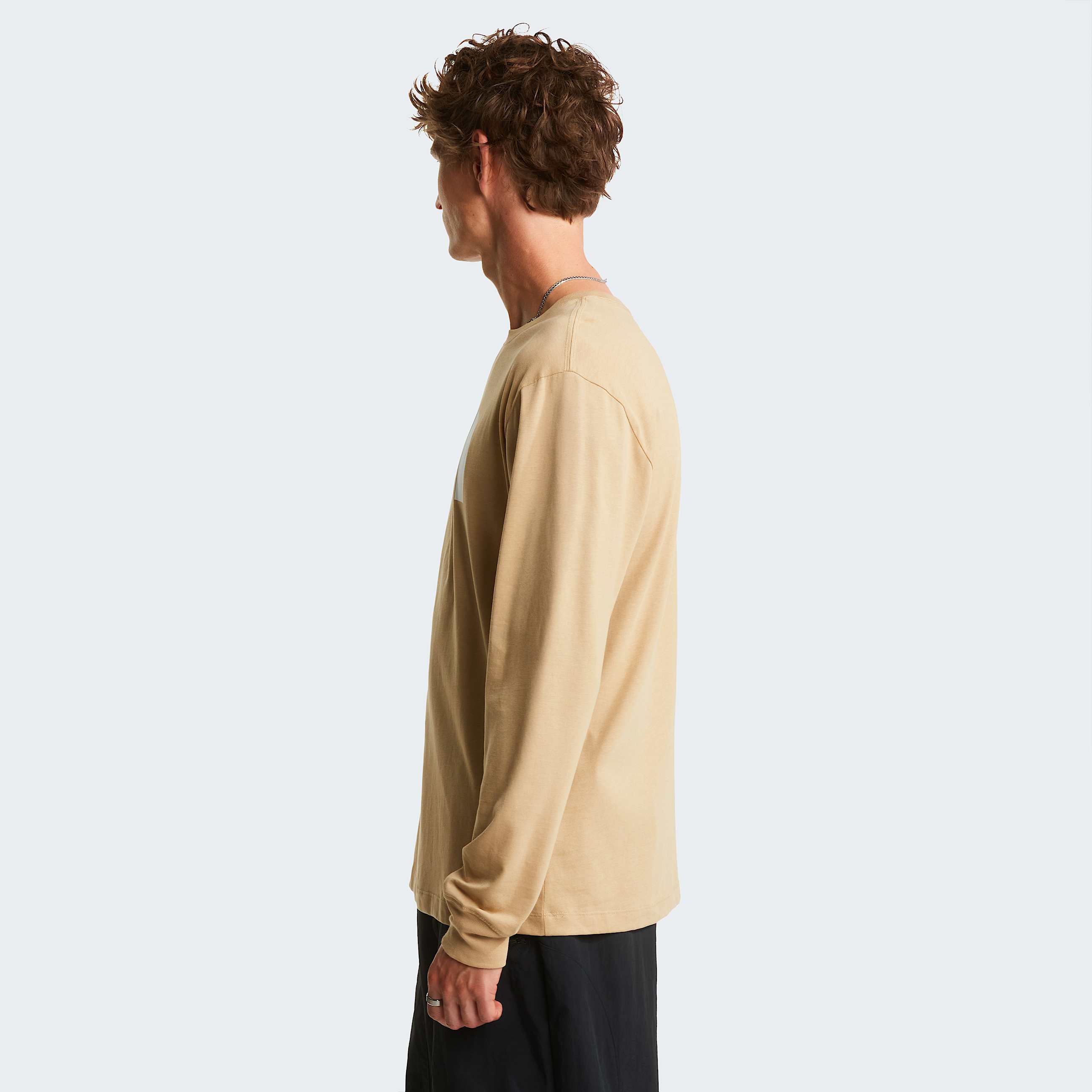 Mens Evolution Half Dome Regular LongSleeve TShirt TNF Khaki Stone ALT2