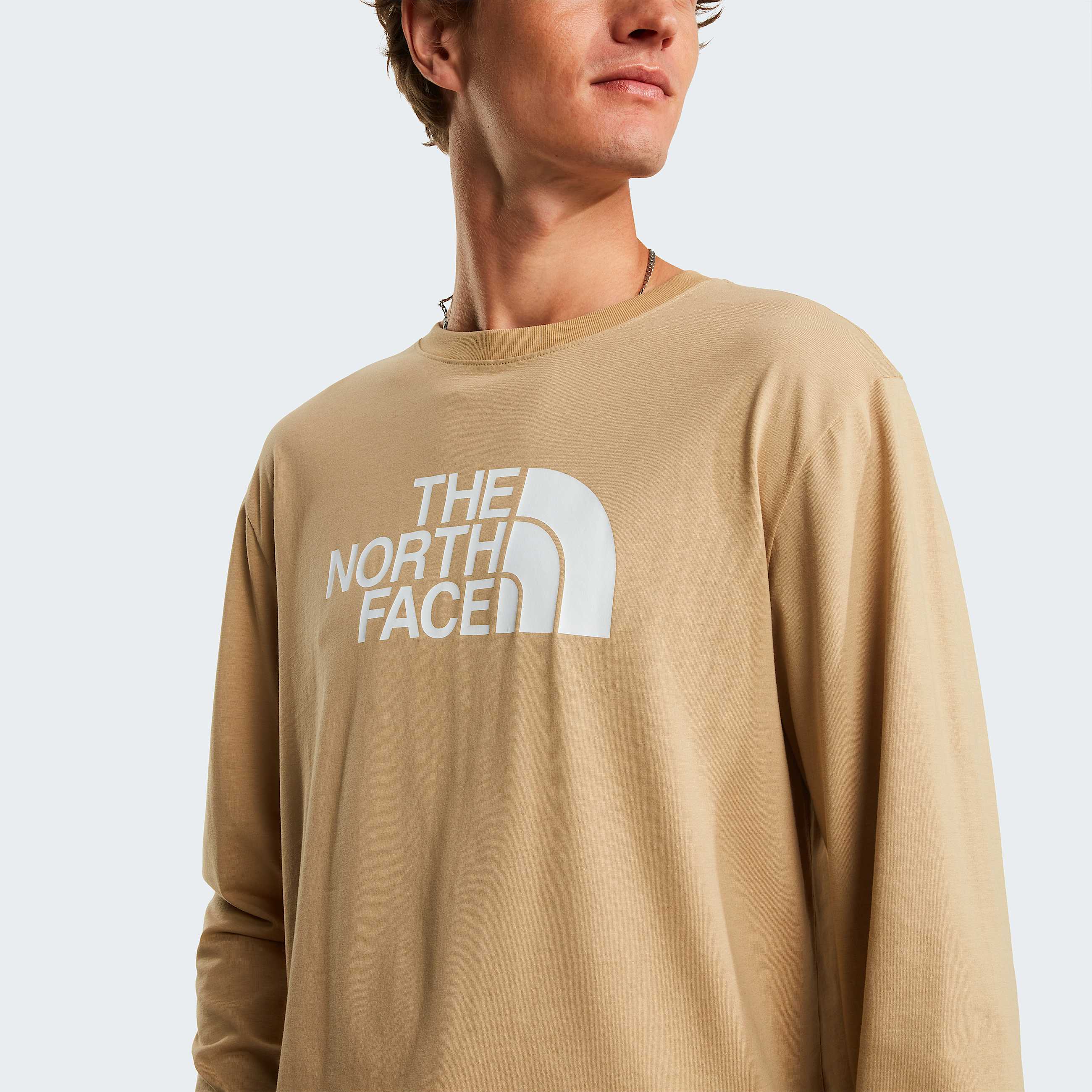 Mens Evolution Half Dome Regular LongSleeve TShirt TNF Khaki Stone ALT4