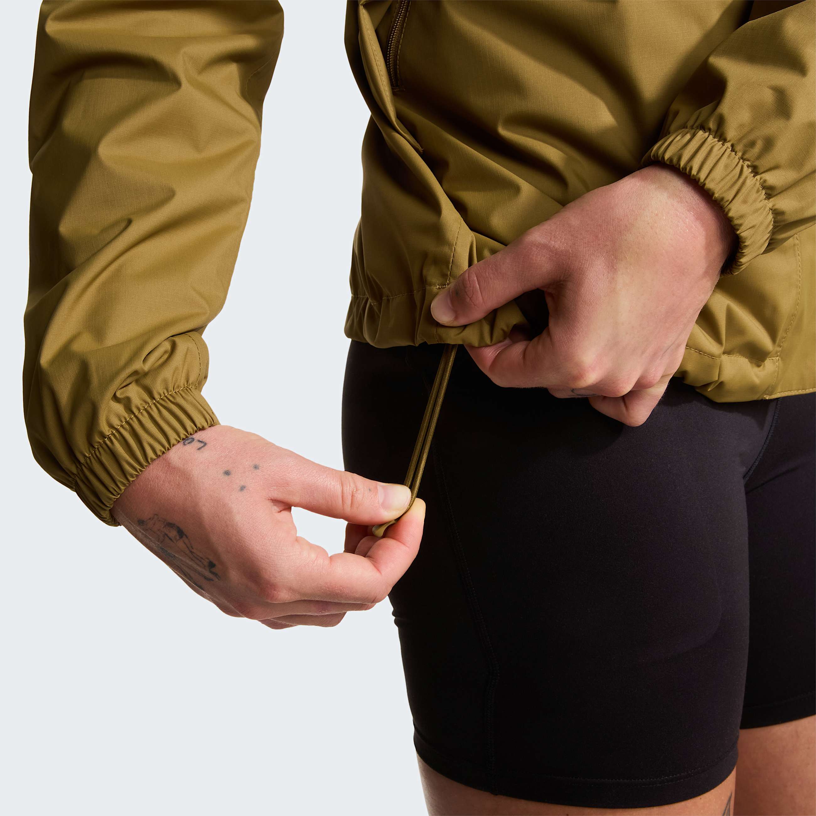 Womens Antora Rain Jacket TNF CedarNew Taupe Green ALT7