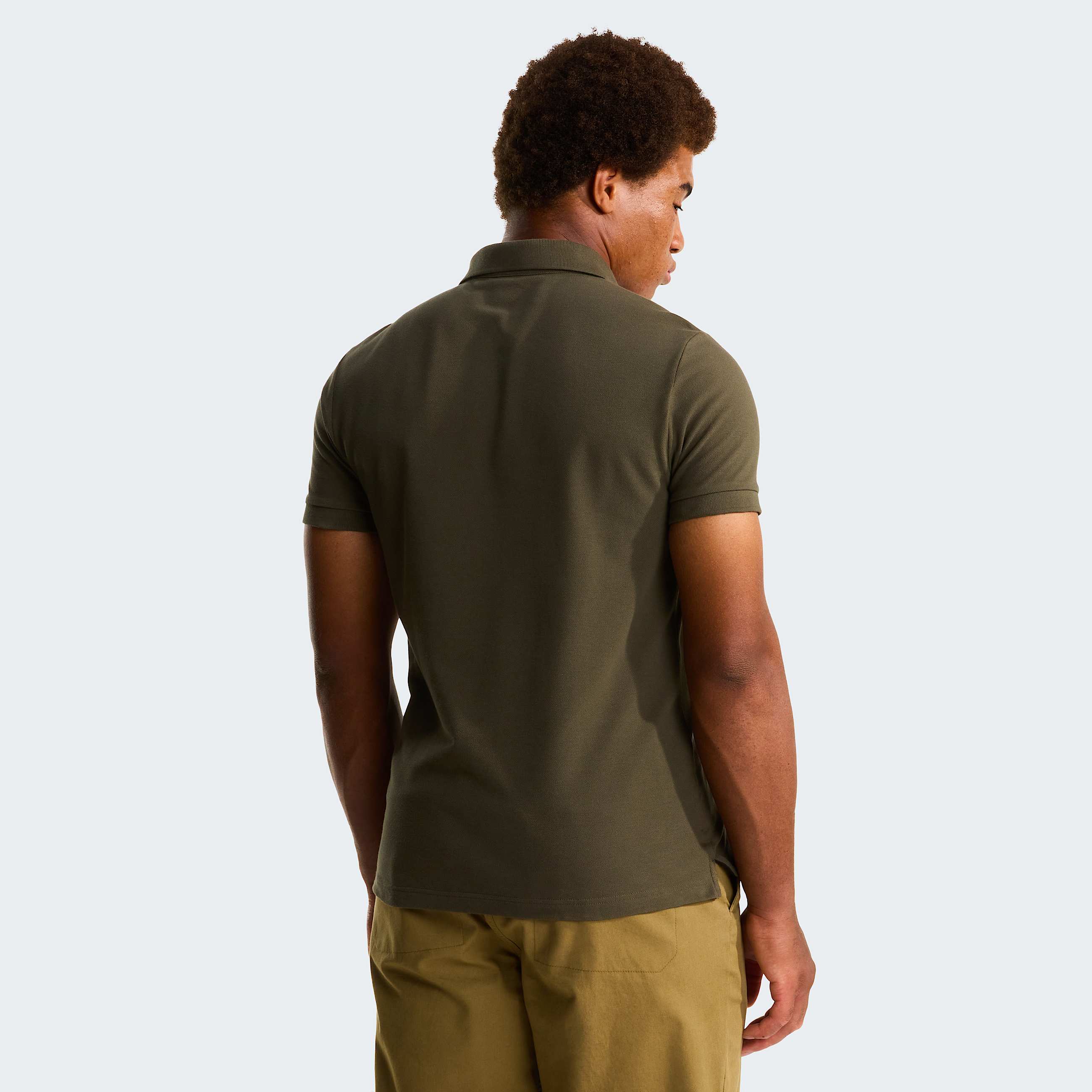 Polo de piqu entallado Premium para hombre TNF New Taupe Green ALT3