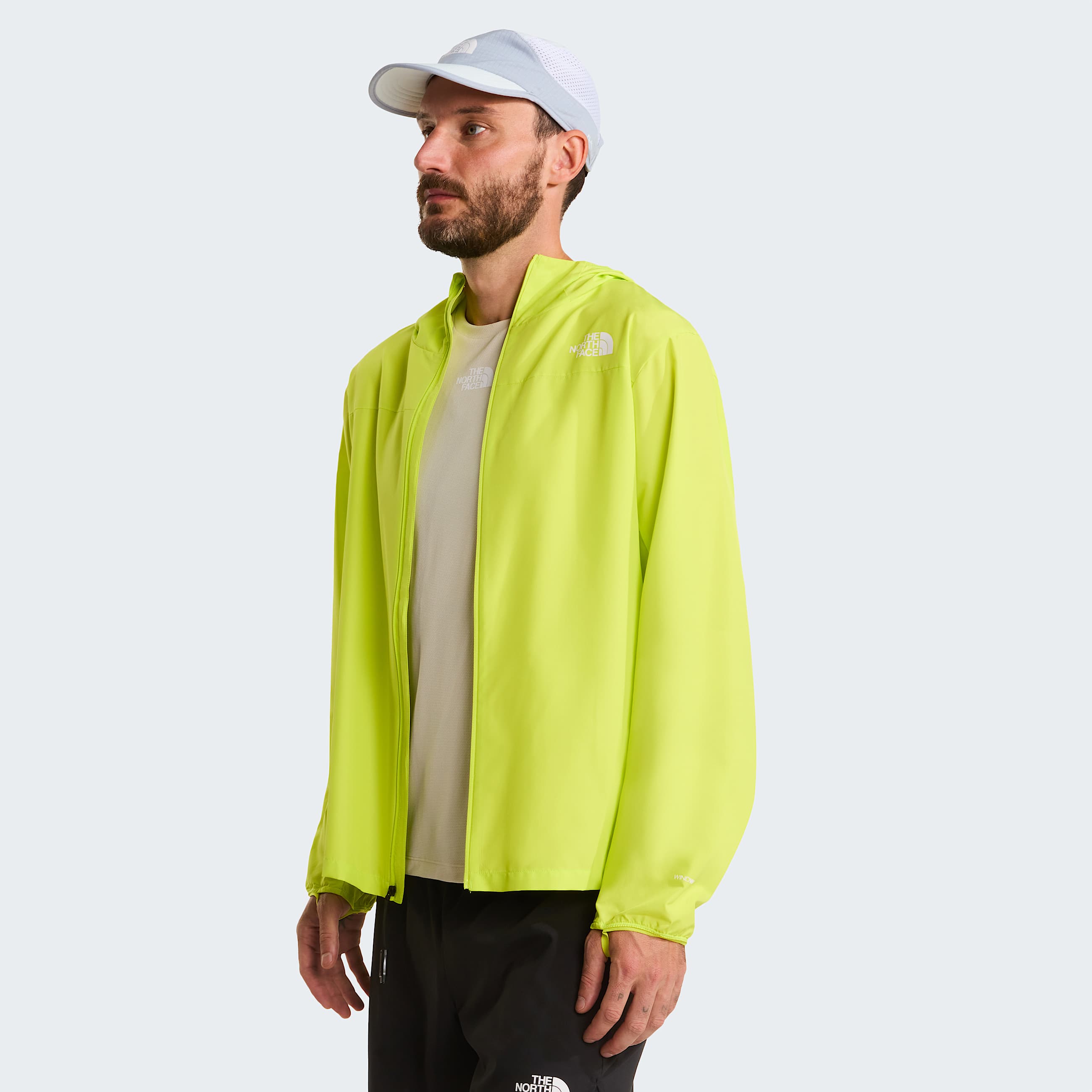 Mens Fontanales Wind Jacket TNF Fizz Lime ALT4