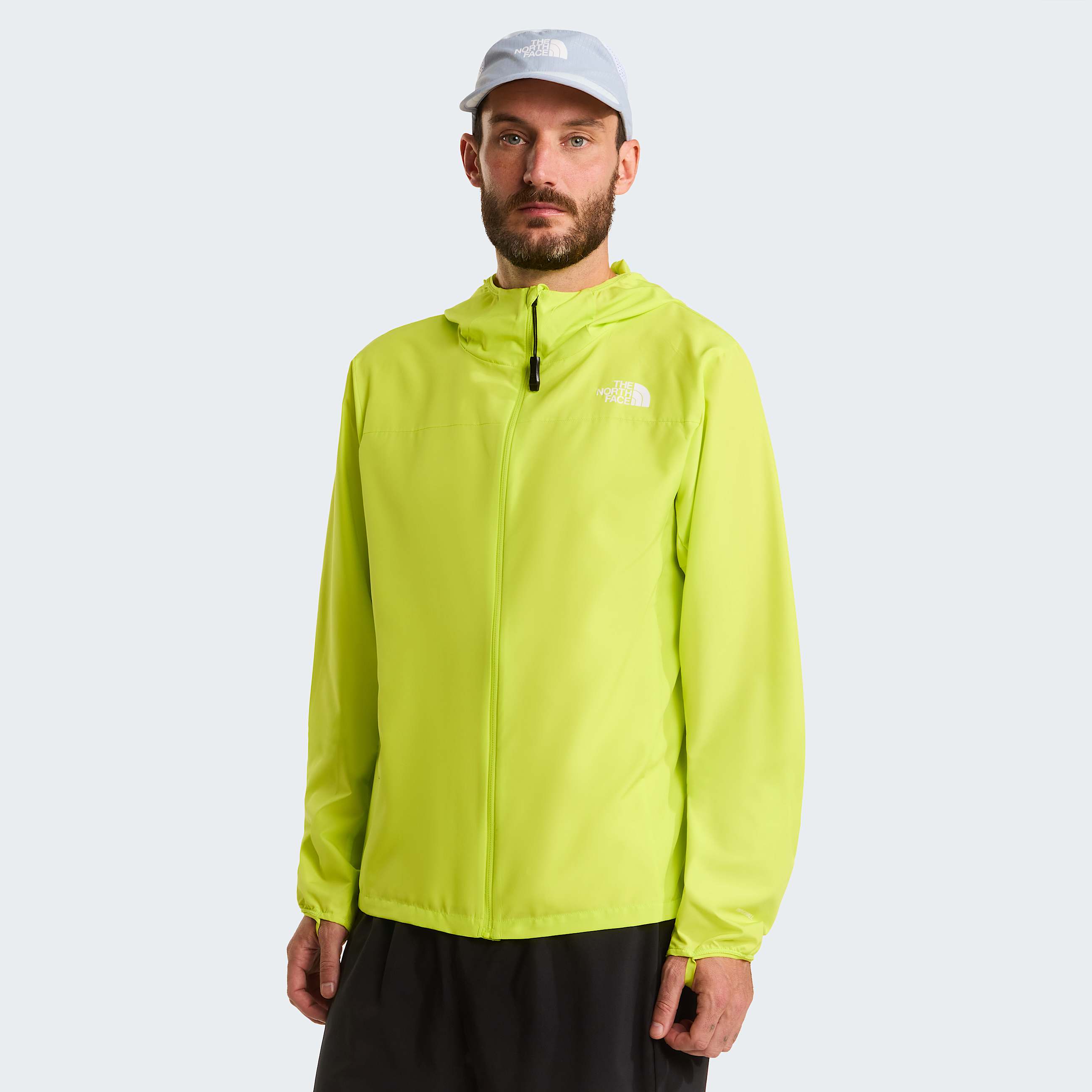 Mens Fontanales Wind Jacket TNF Fizz Lime HERO