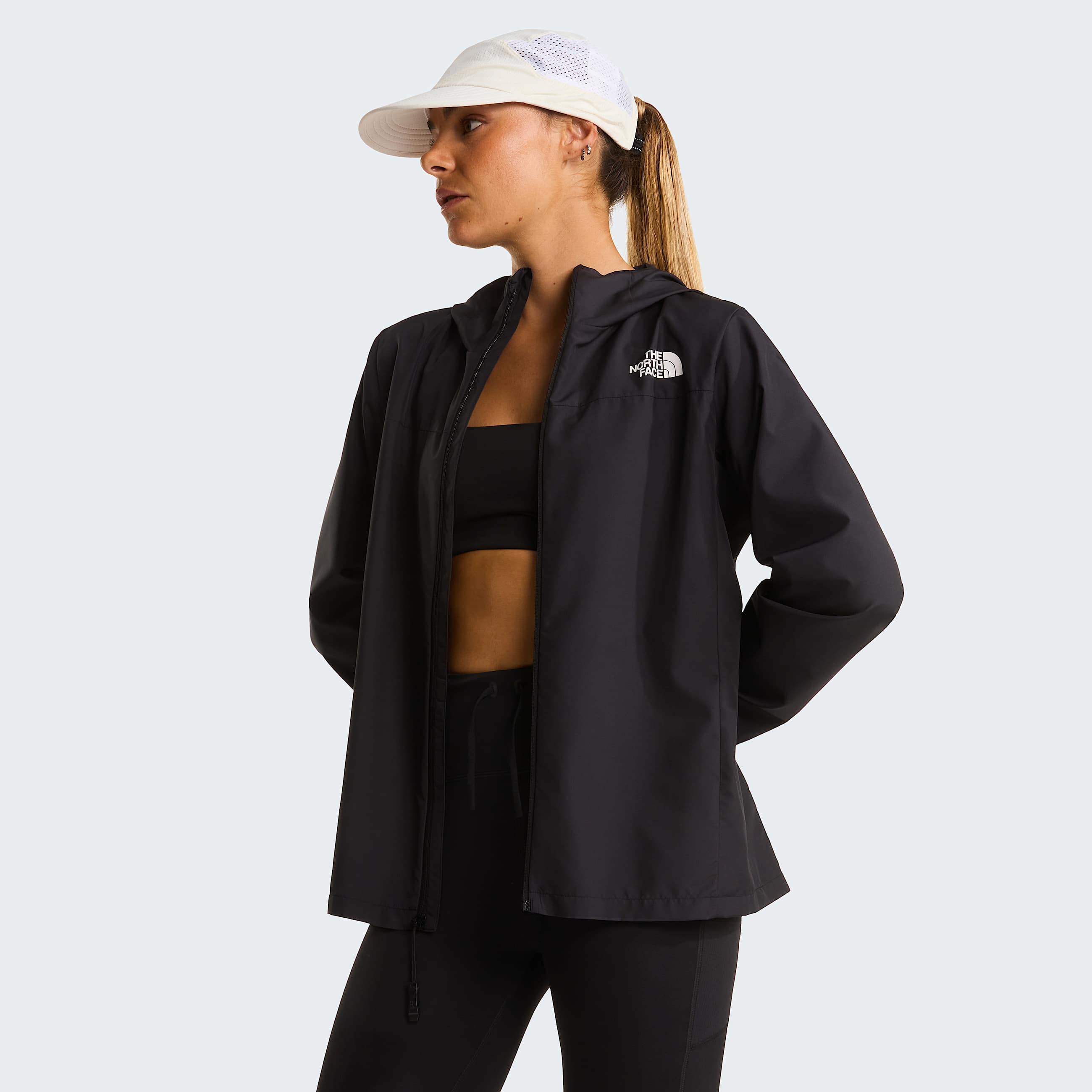 Womens Fontanales Wind Jacket TNF TNF Black ALT4
