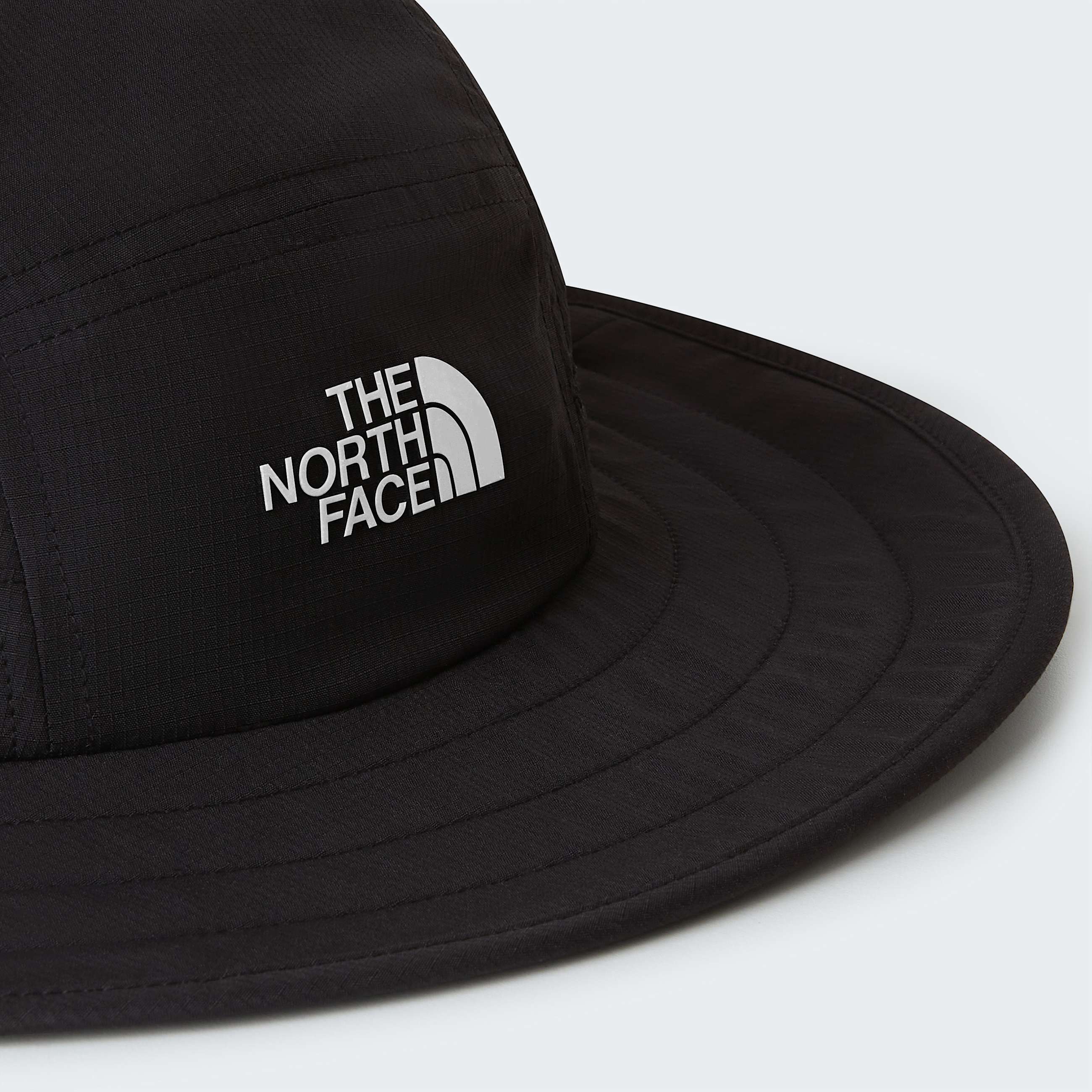 Kids Class V Brimmer Hat TNF TNF Black Logo Weather Topo Phantom Print ALT3