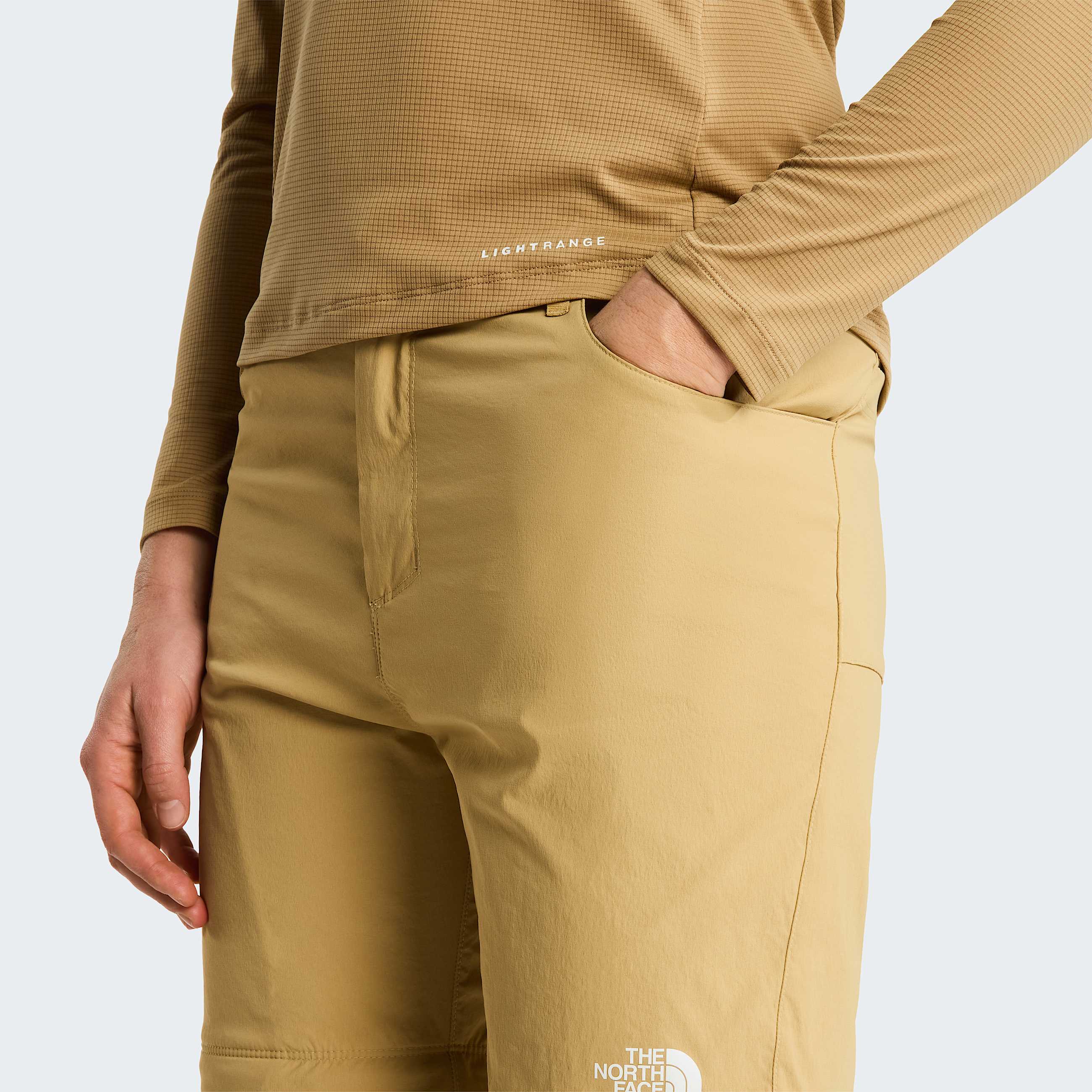 Womens Exploration Convertible Regular Straight Trousers TNF Khaki Stone ALT5