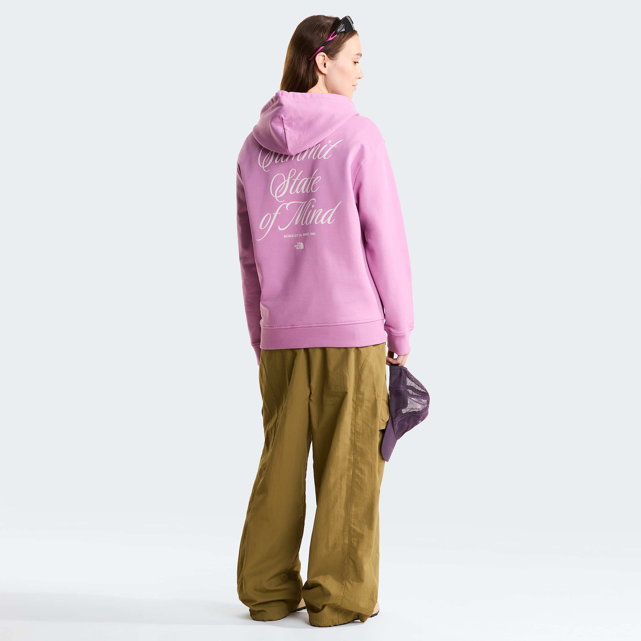 Womens Inspire Exploration Relaxed Hoodie TNF Hushed LavenderWhite Dune ALT2