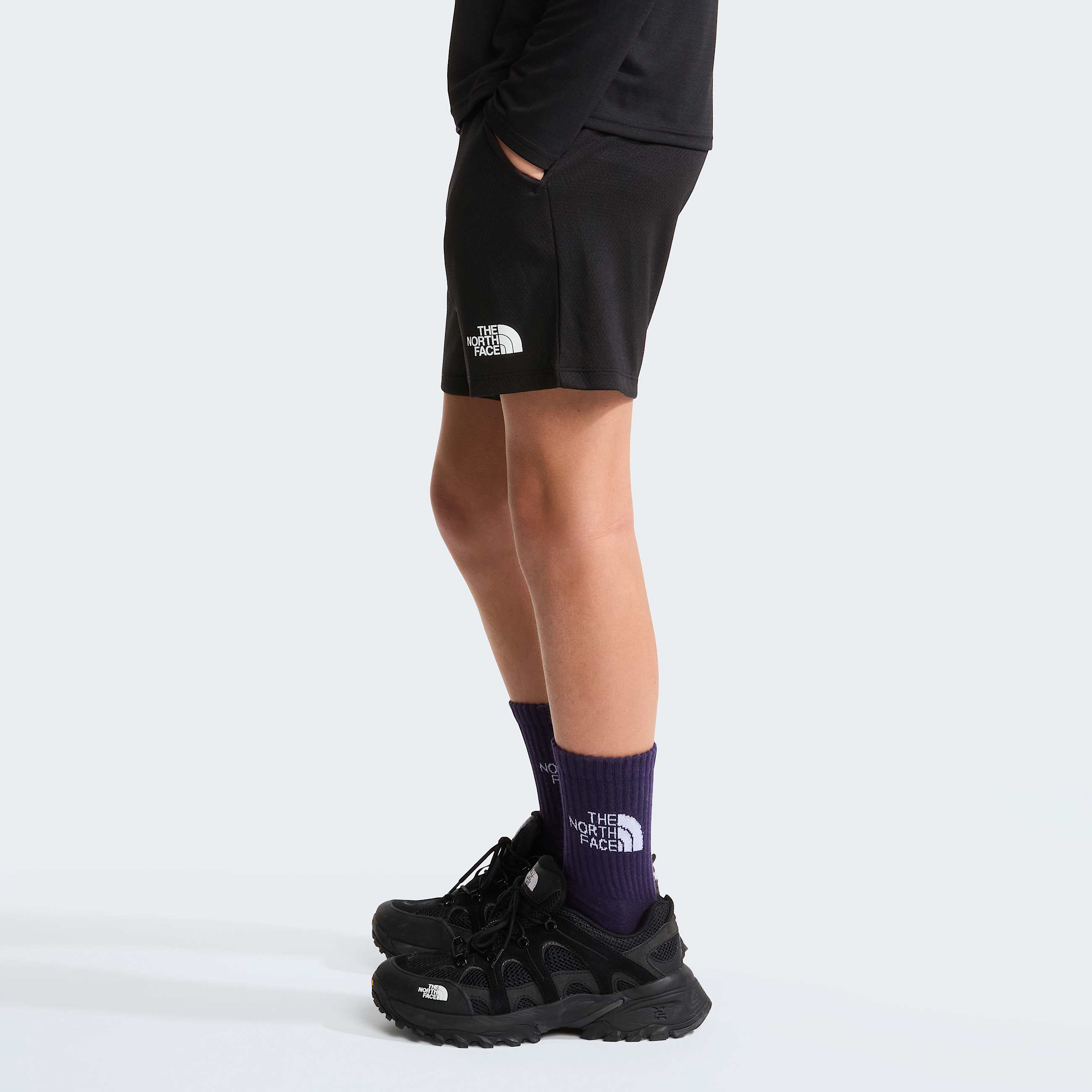 Teens Poly Knit Shorts TNF TNF Black ALT2