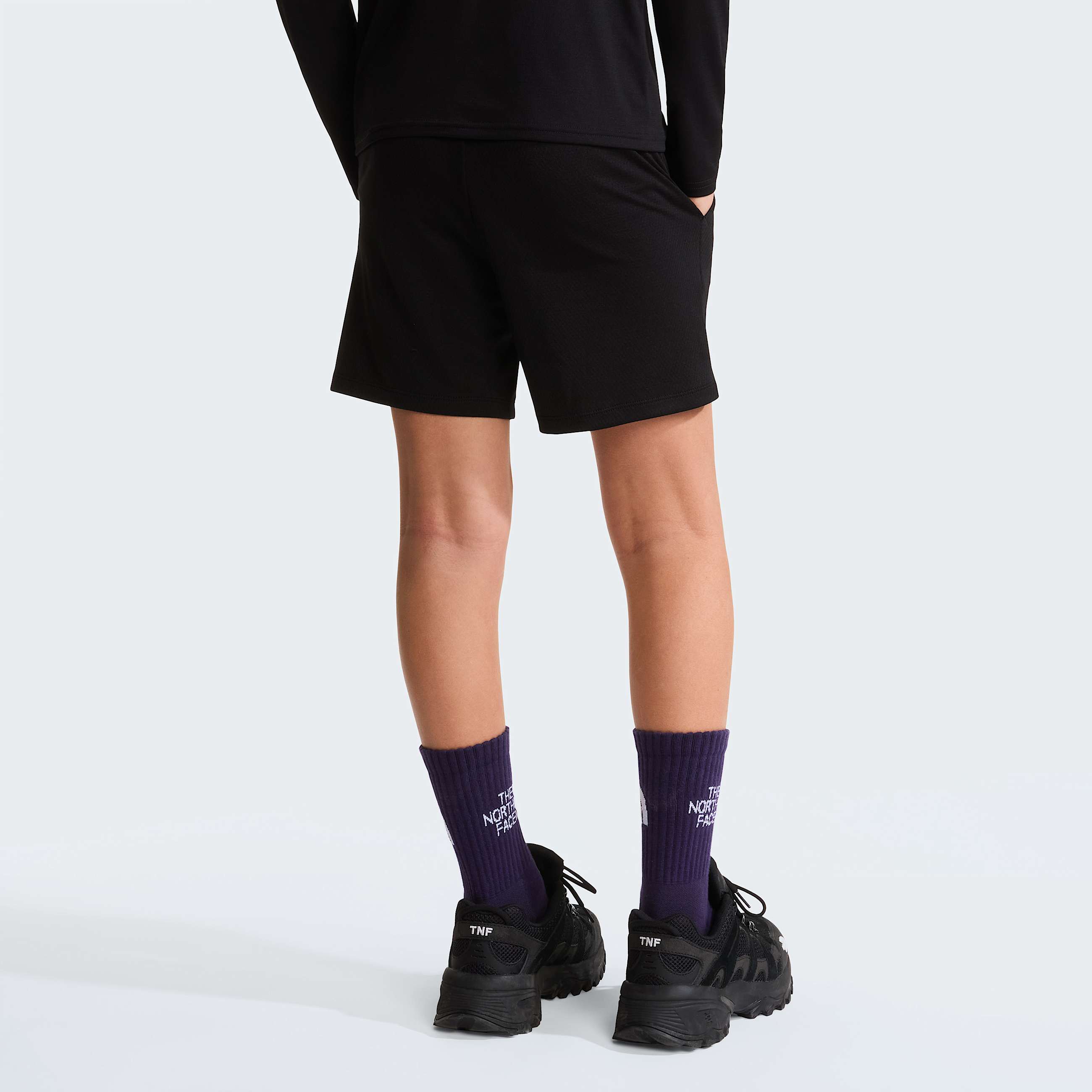 Teens Poly Knit Shorts TNF TNF Black ALT3