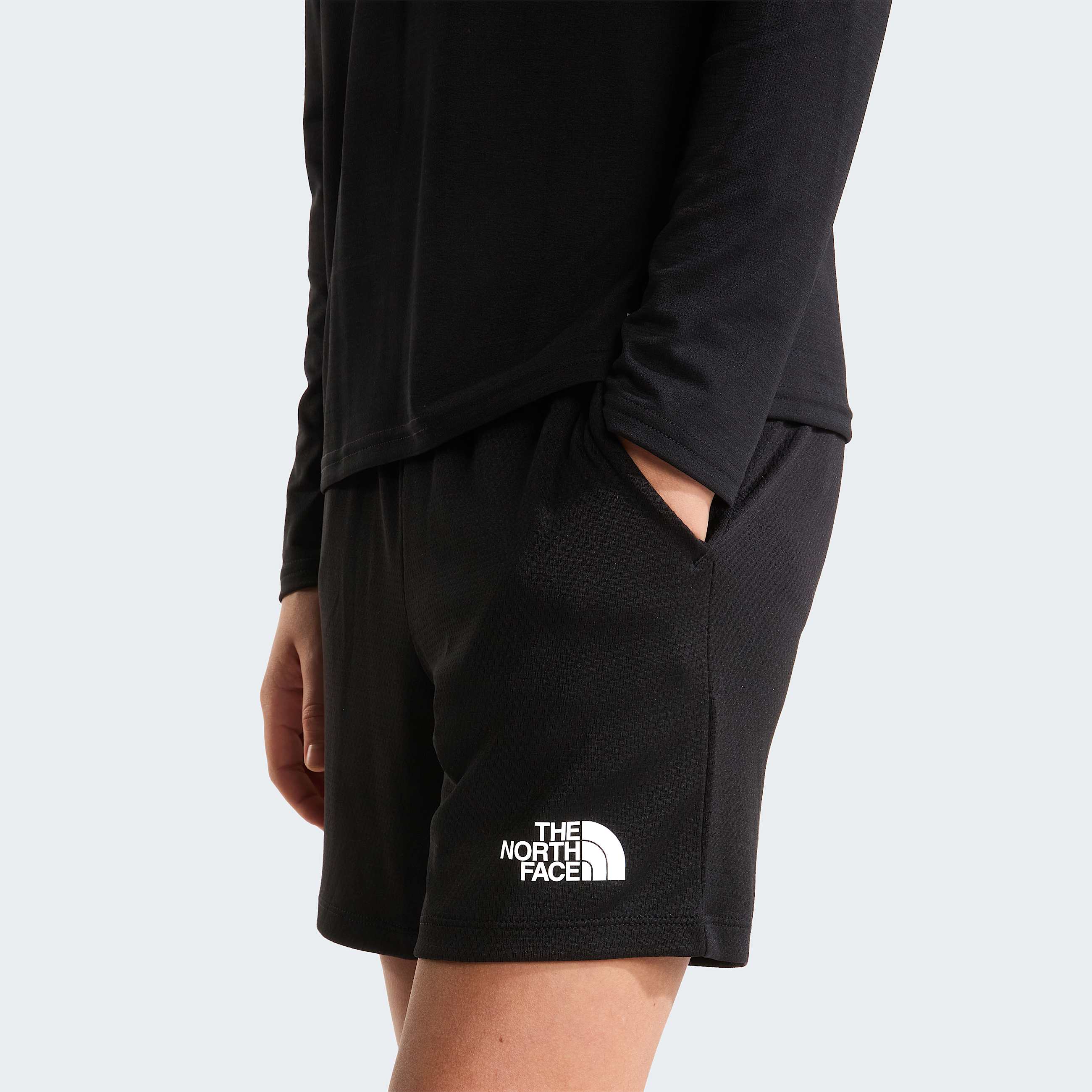 Teens Poly Knit Shorts TNF TNF Black ALT4