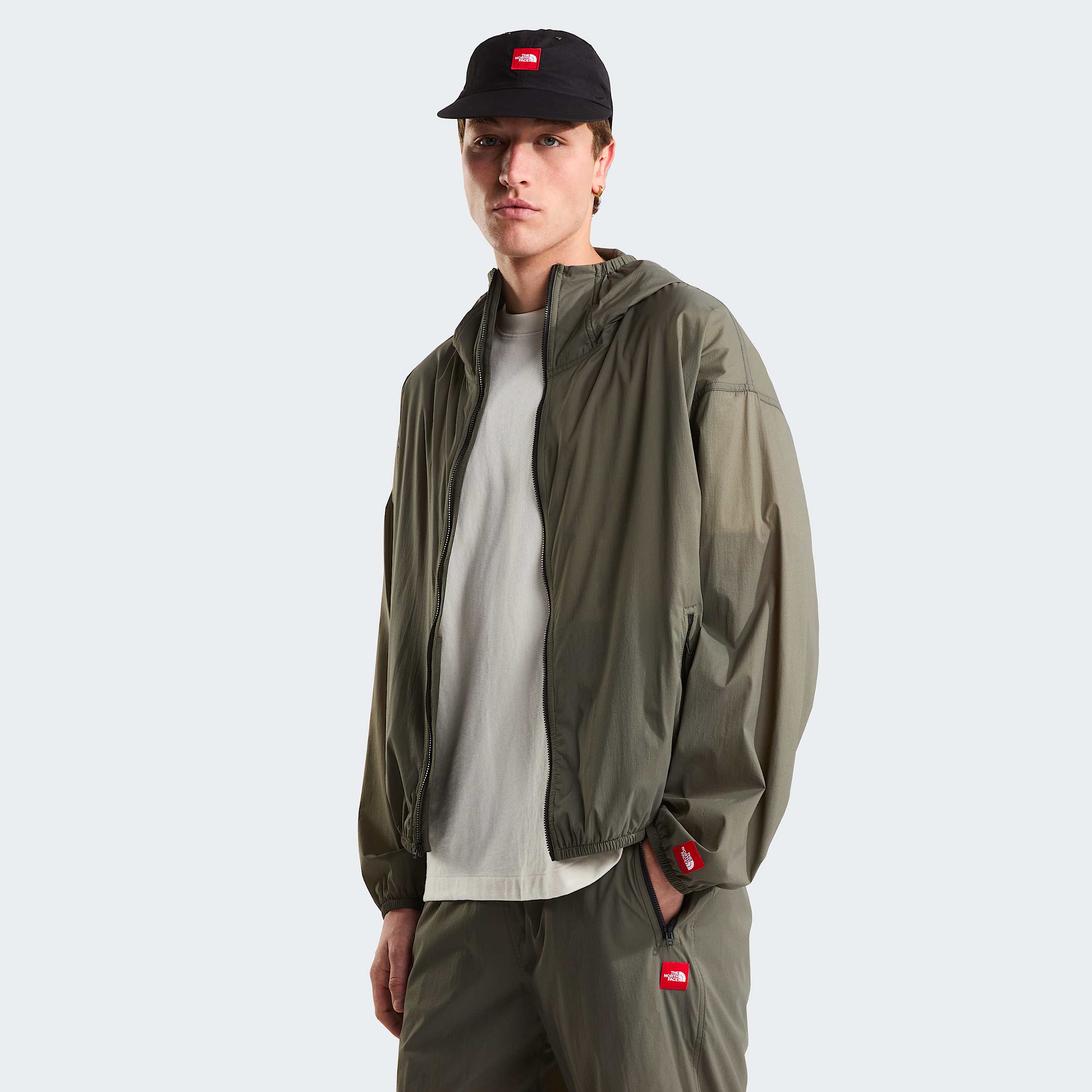 Unisex Red Box Packable Hooded Wind Jacket TNF ALT6