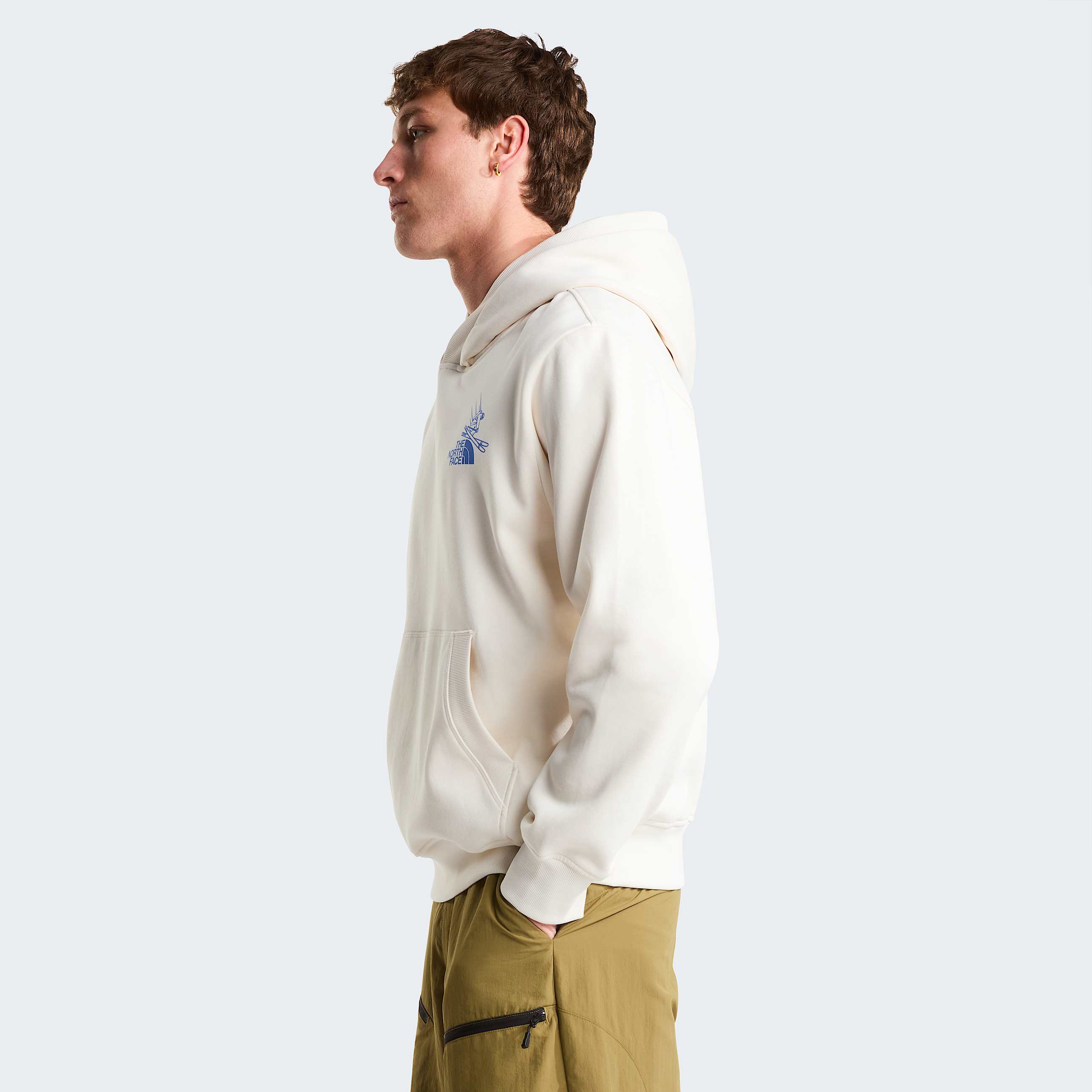 Uniseks Mountain Celebration Relaxed Graphic hoodie TNF White Dune ALT5
