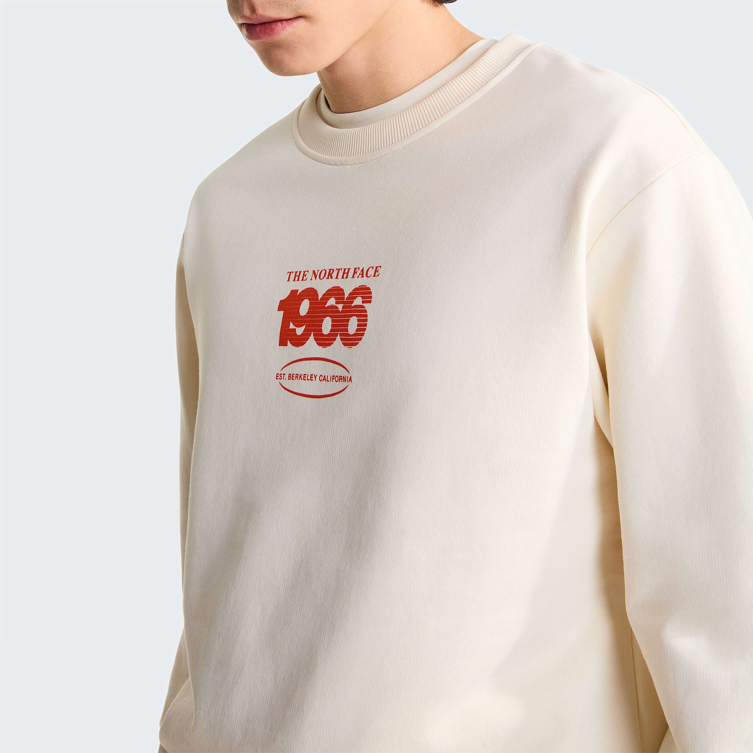 Uniseks Track Relaxed Sweatshirt TNF White DuneLava Red ALT6