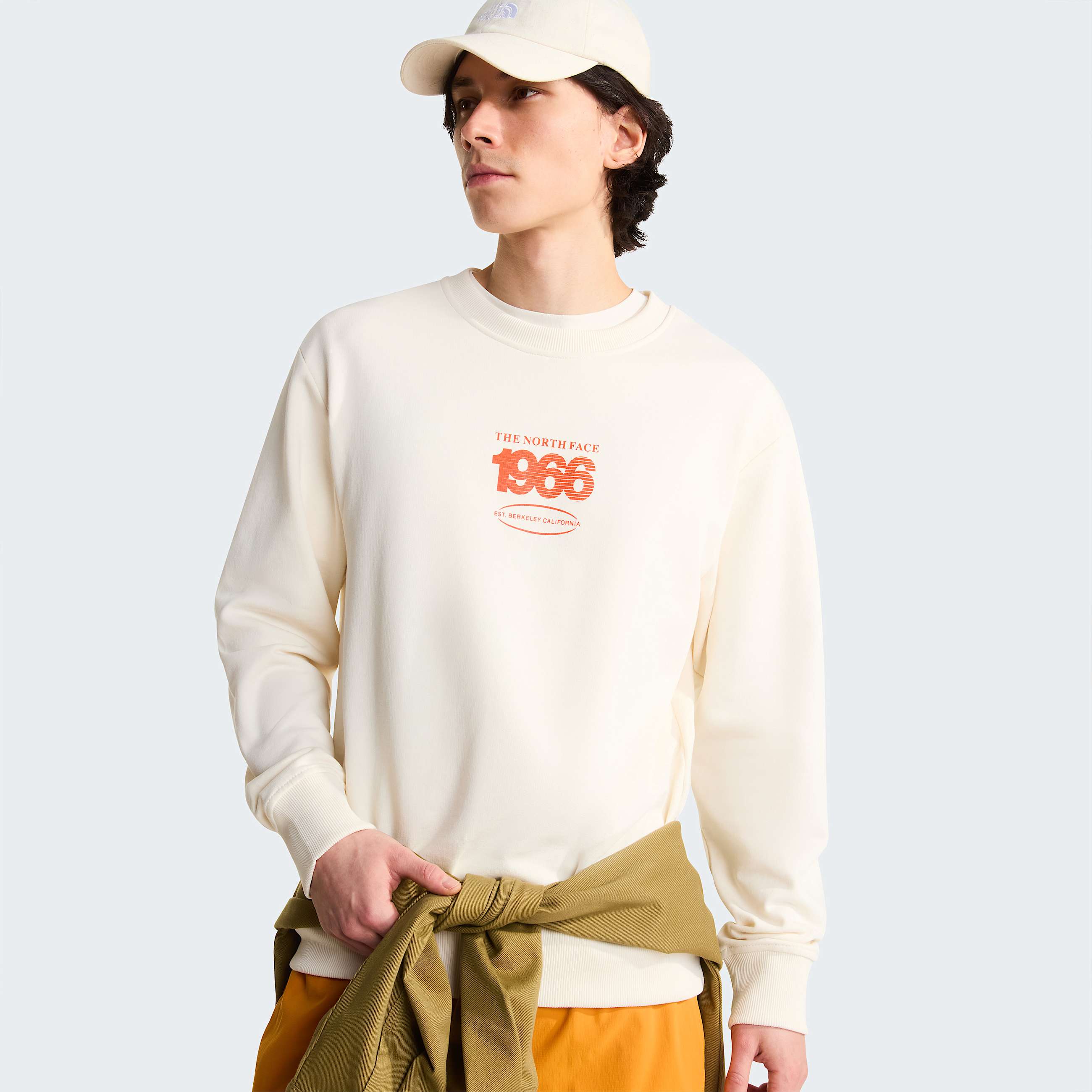 Uniseks Track Relaxed Sweatshirt TNF White DuneLava Red ALT8