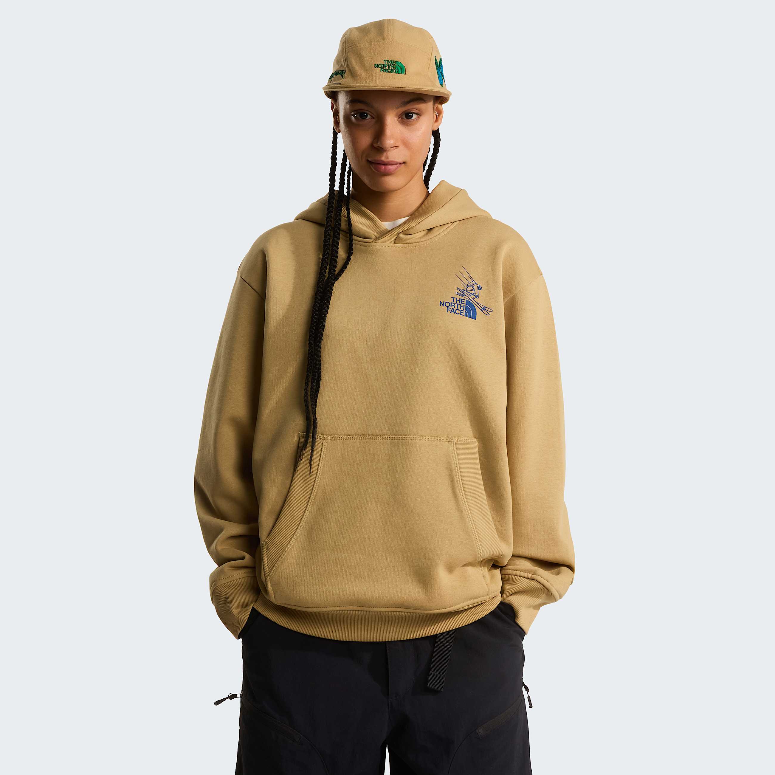 Mountain Celebration Avslappnad Grafisk Hoodie Unisex TNF ALT11