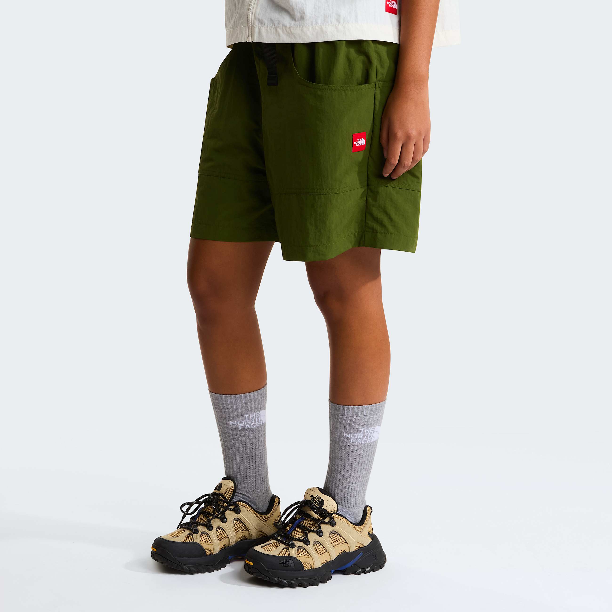 Unisex Red Box Nylon Belted Shorts TNF ALT9