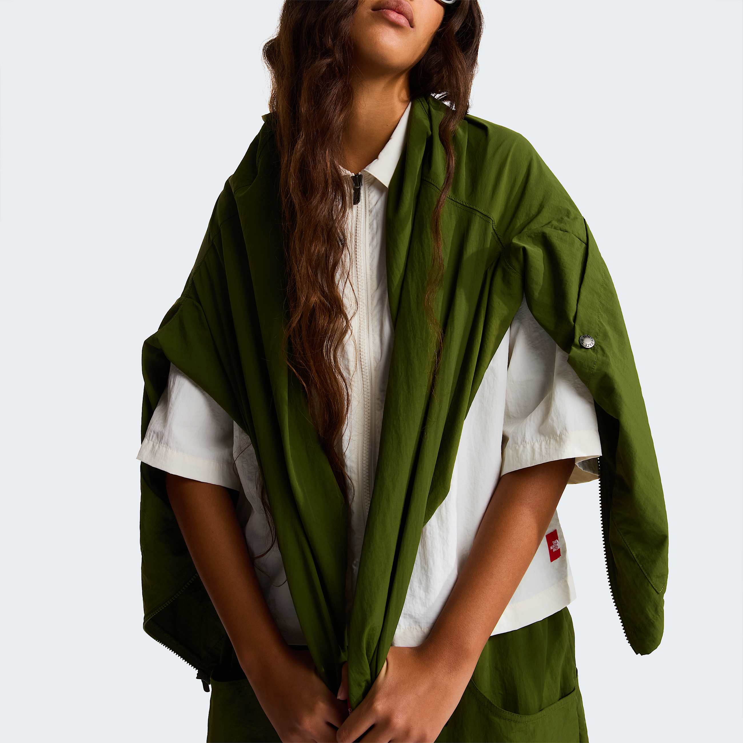 Unisex Red Box Nylon Belted Shorts TNF ALT16