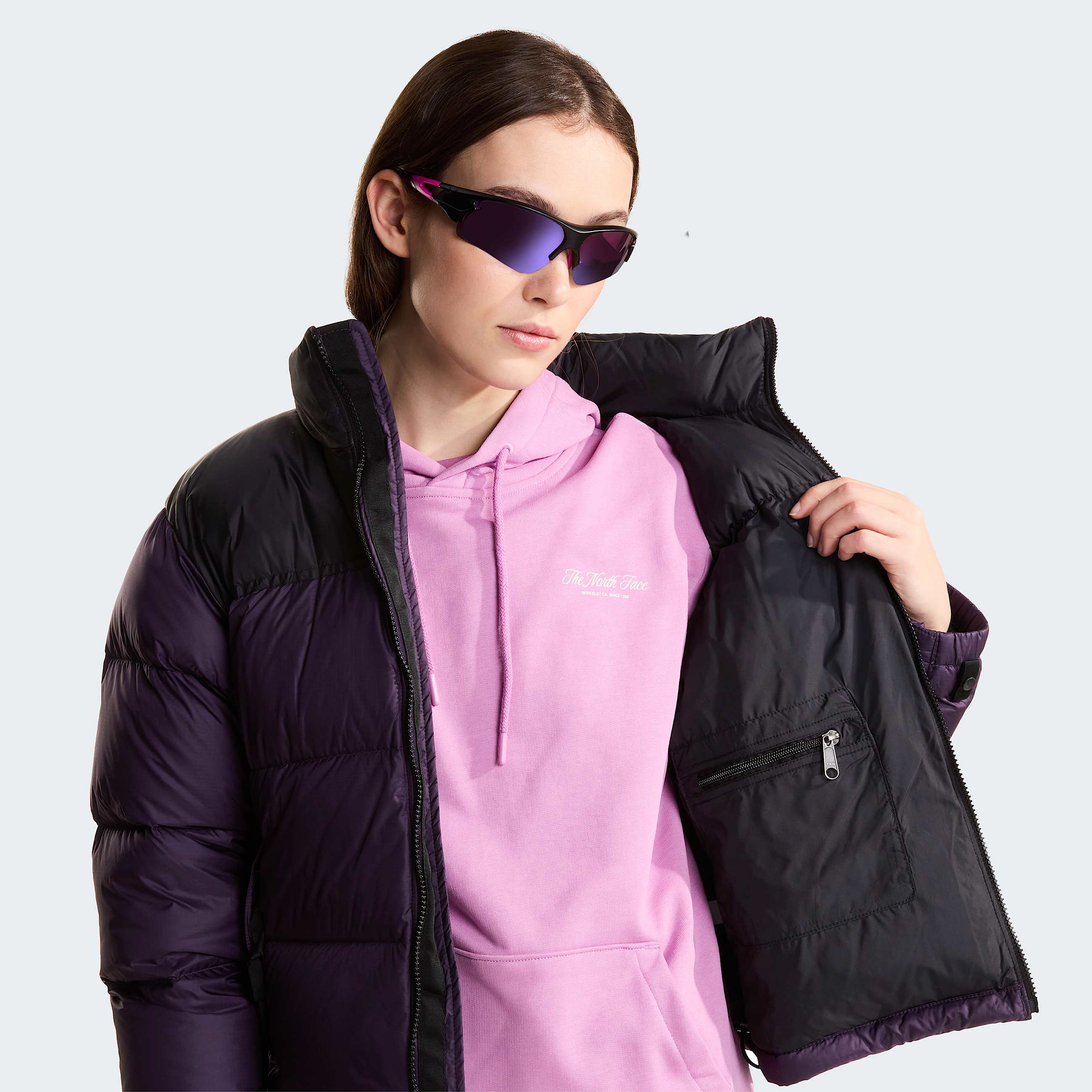 Womens 1996 Retro Nuptse Jacket TNF Endless Dusk TNF Black ALT9