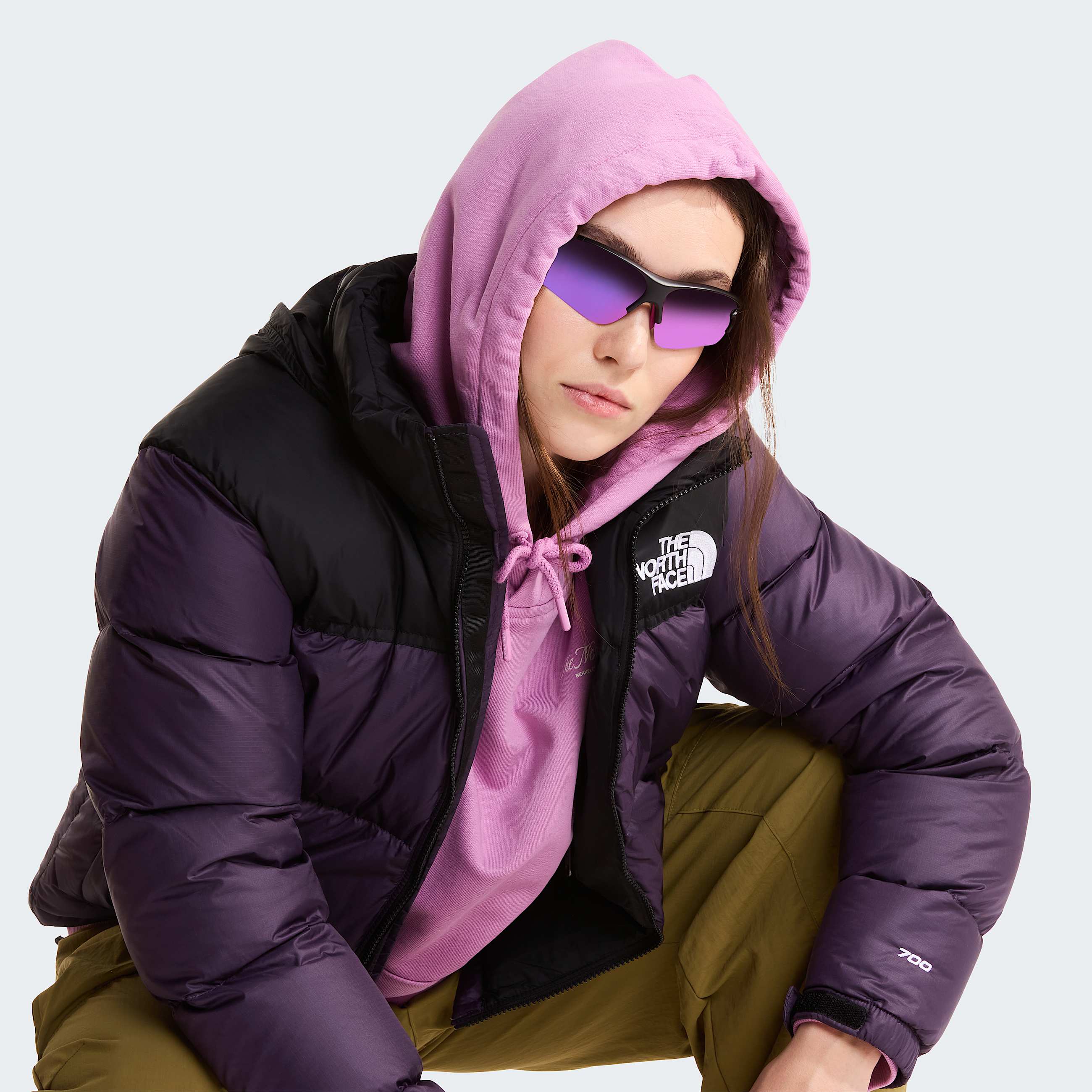 Womens 1996 Retro Nuptse Jacket TNF Endless Dusk TNF Black ALT11