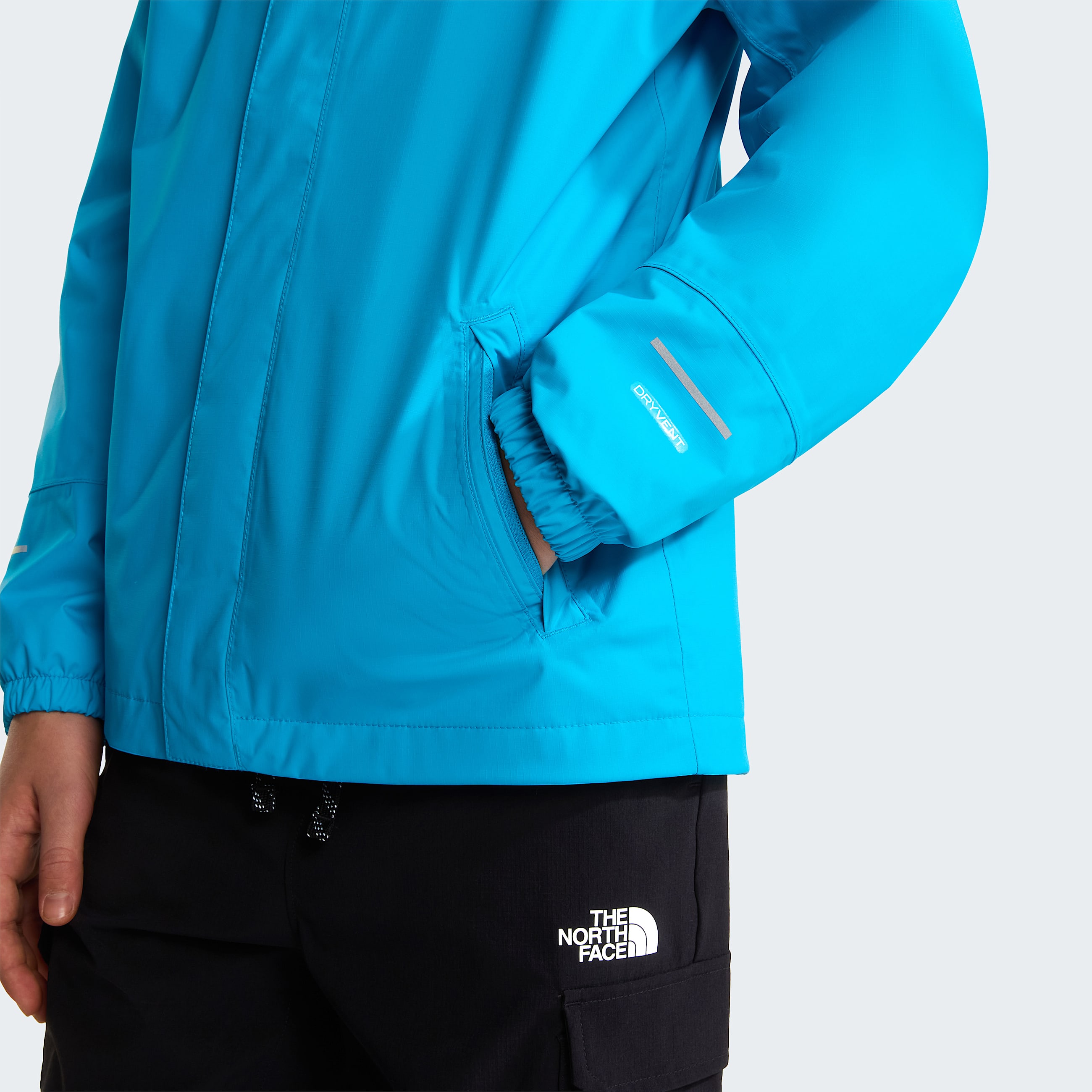 Boys Antora Rain Jacket TNF Meridian Blue ALT7