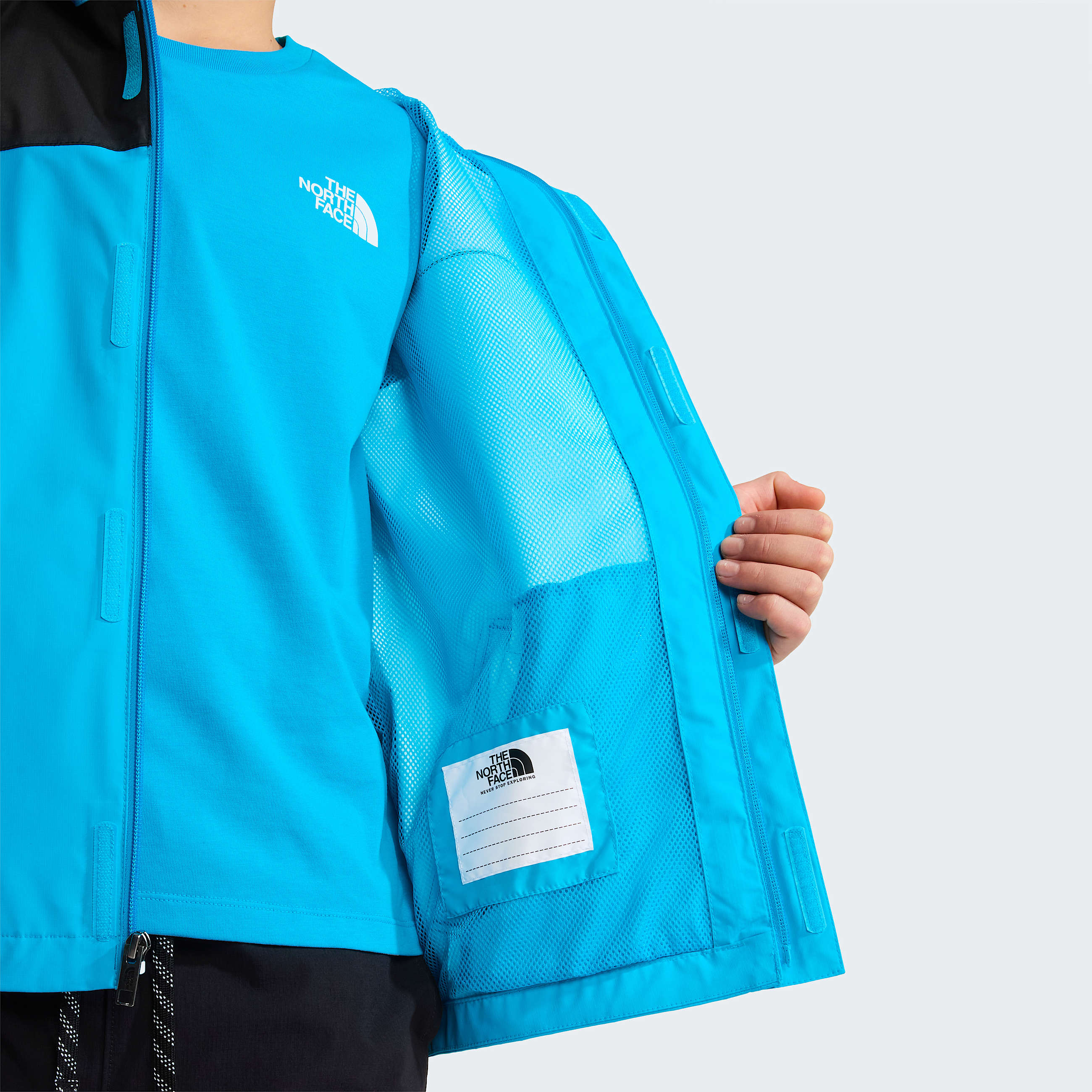 Boys Antora Rain Jacket TNF Meridian Blue ALT8