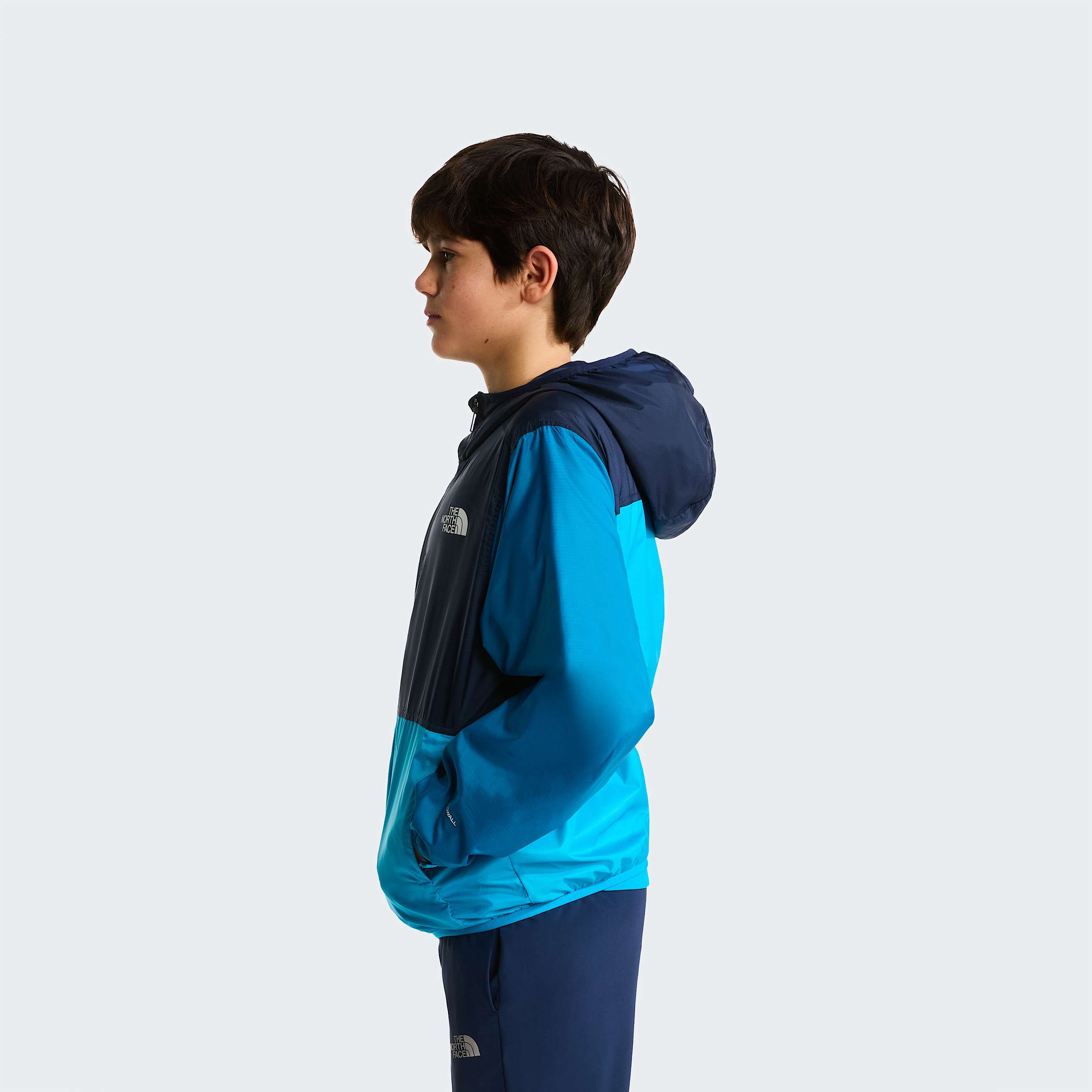 Boys Cyclone Wind Jacket TNF Meridian BlueDusk BlueSummit Navy ALT2